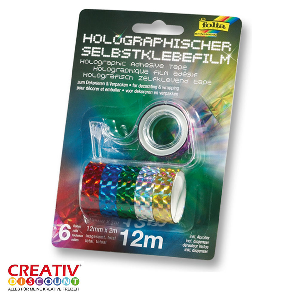 Holographie-Klebefilm, 6 Rollen  2 Meter