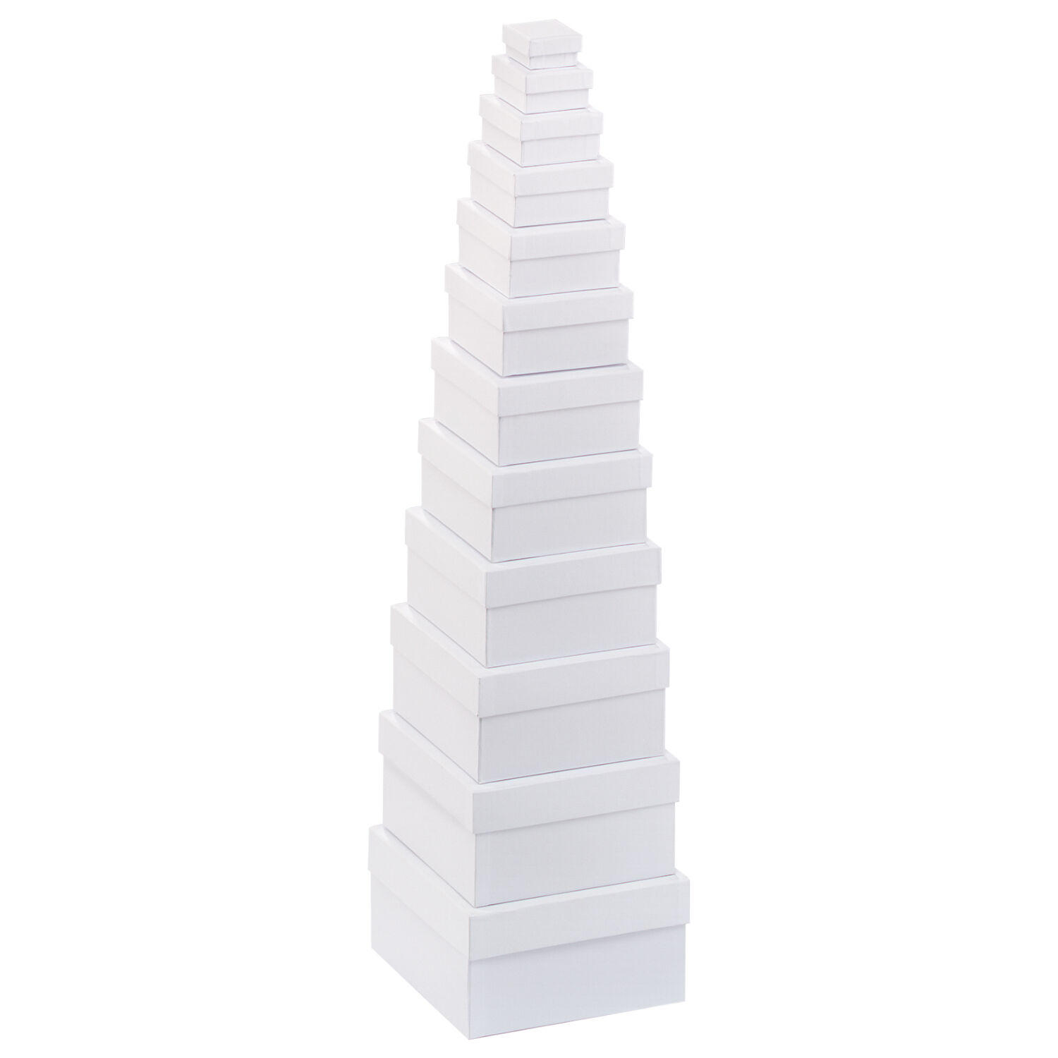 Geschenkboxen-Set 12 tlg. Eckig, wei, PREISHIT Bild 2
