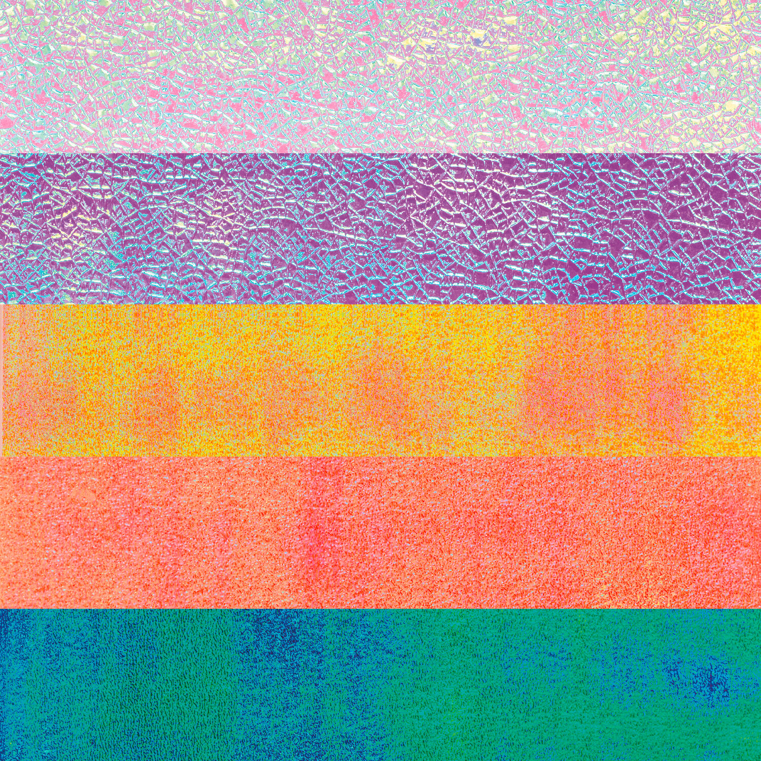 Crispy Regenbogen Papier, Irisierend, 75g/m, 23x33cm, 10 Blatt in sortierten Farben/Prgungen Bild 2