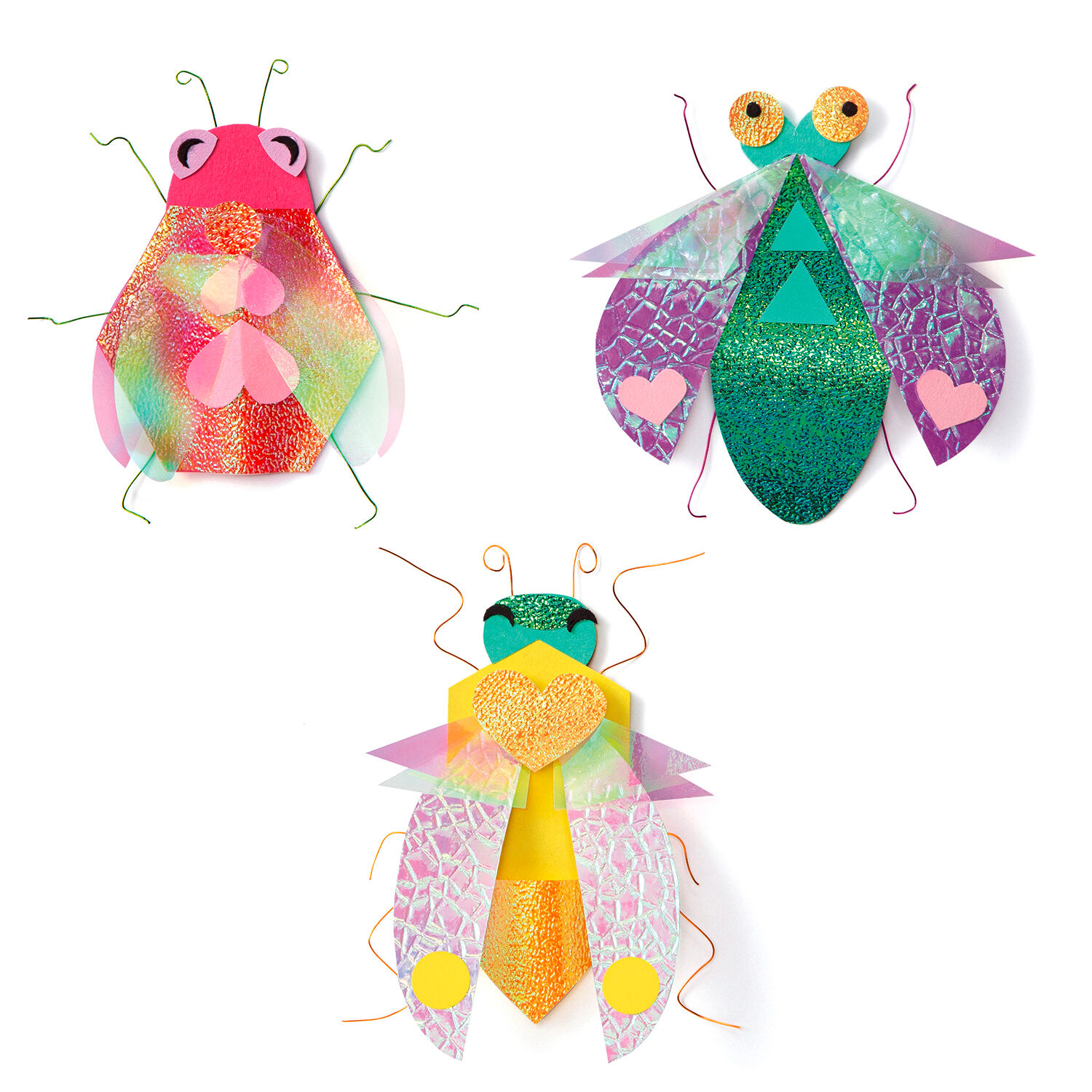 Crispy Regenbogen Papier, Irisierend, 75g/m, 23x33cm, 10 Blatt in sortierten Farben/Prgungen Bild 3