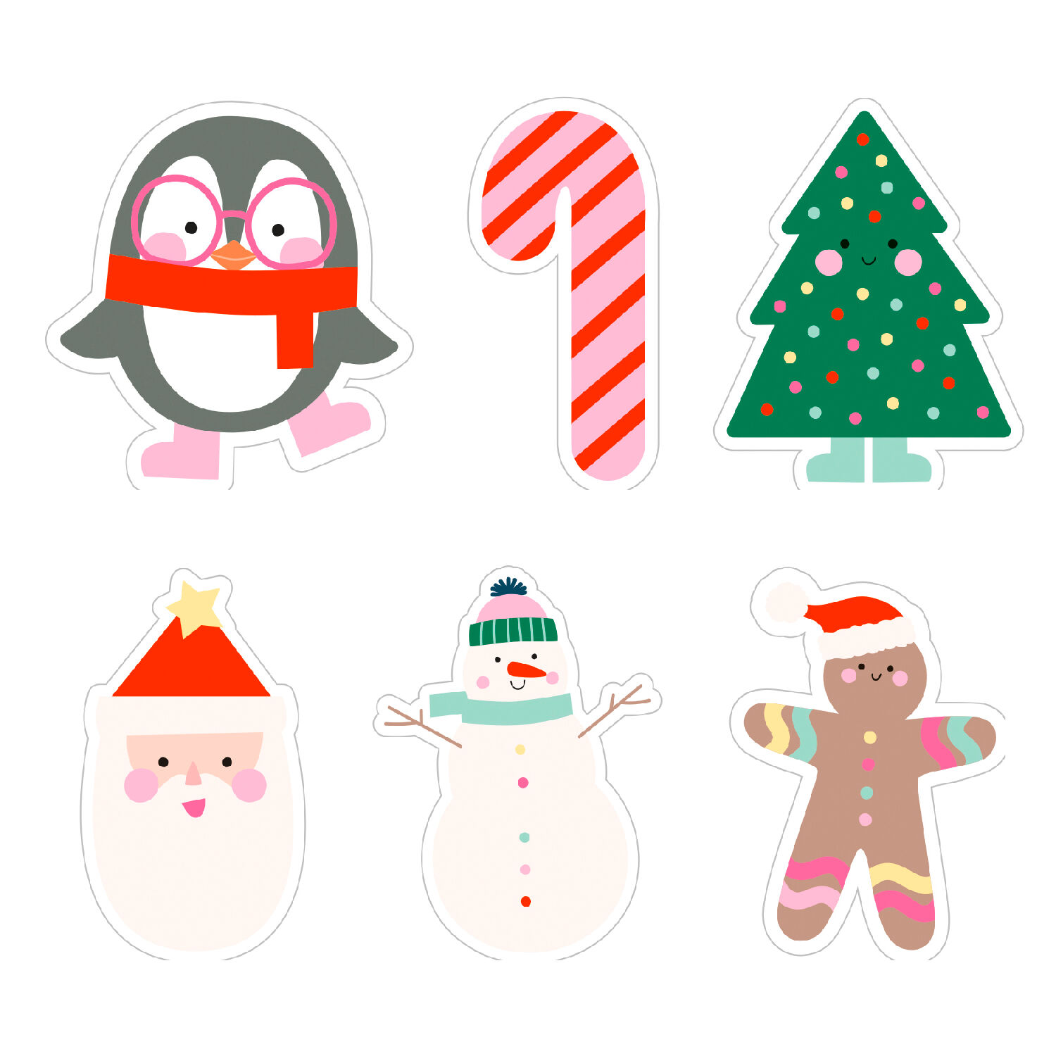 Diamond Painting Set Christmas, Komplettset fr 6 Sticker, inkl. Zubehr & Anleitung Bild 3