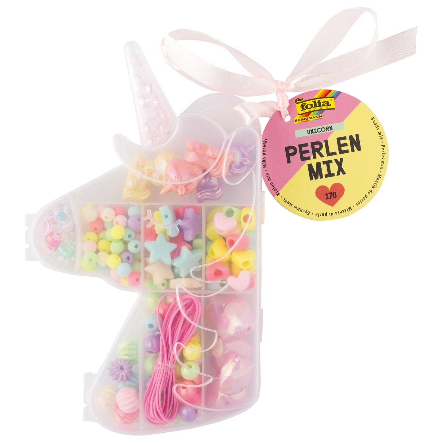 NEU Perlen Mix Einhorn, 170 Teile in der Unicorn-Box