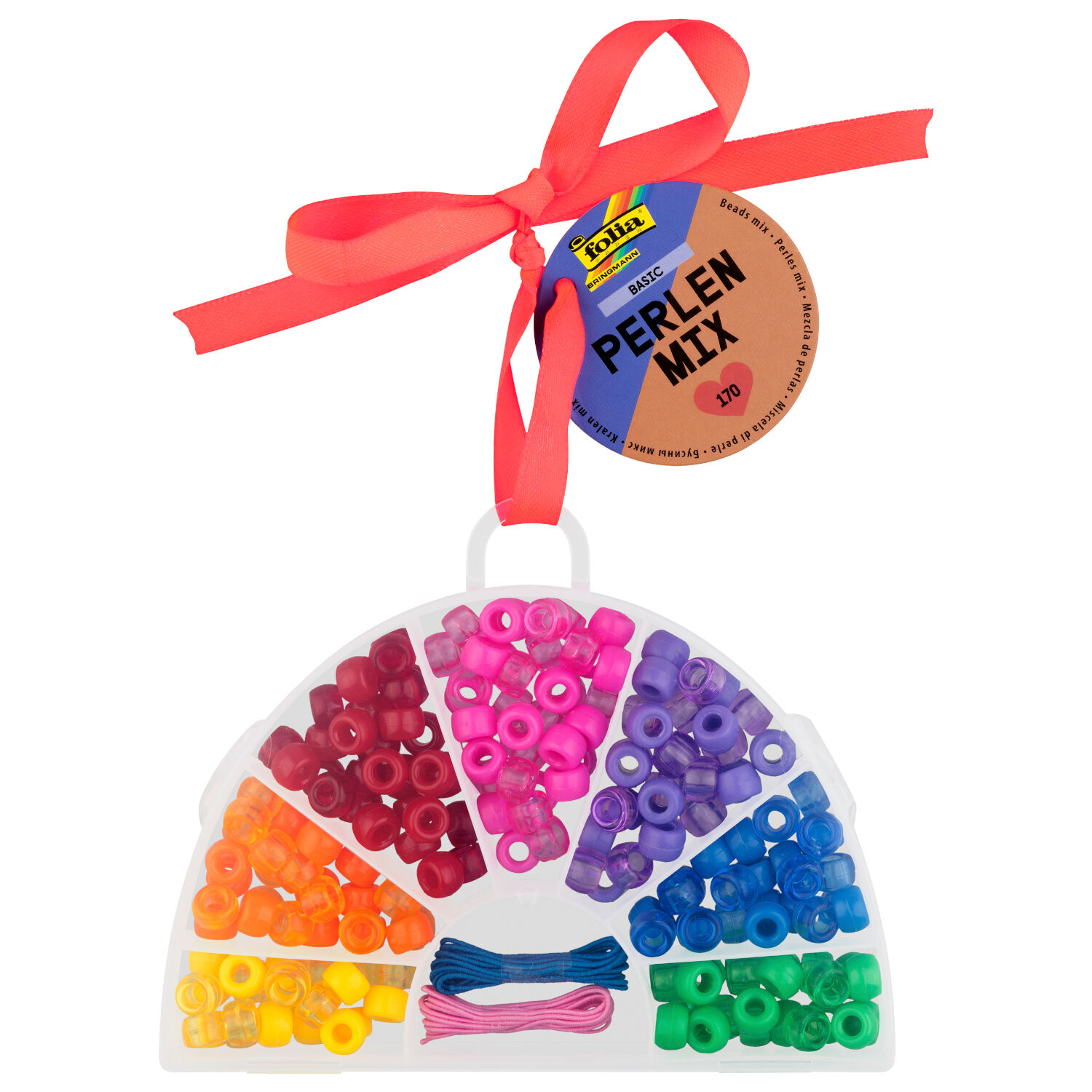 Kunststoff-Perlen Mix BASIC, 170 Teile