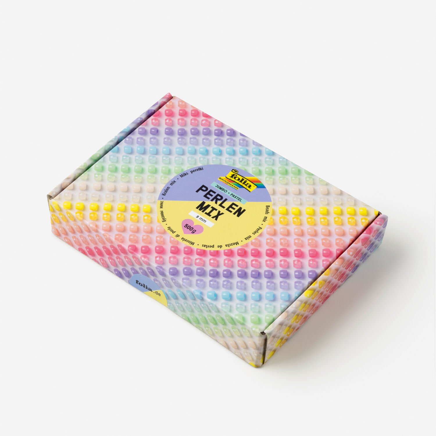 Kunststoff-Perlen Mix PASTEL, Jumbo Pack, 500g farbig sortiert Bild 2