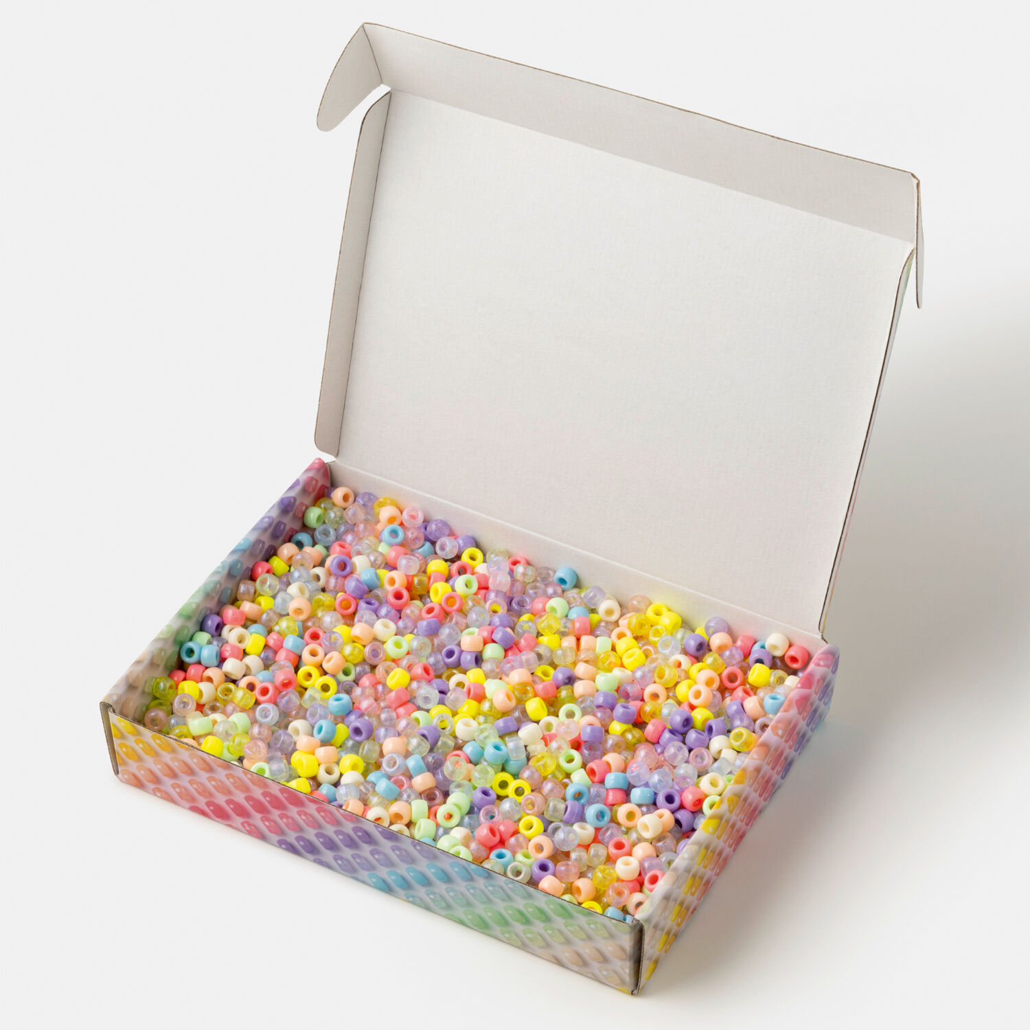 Kunststoff-Perlen Mix PASTEL, Jumbo Pack, 500g farbig sortiert Bild 3