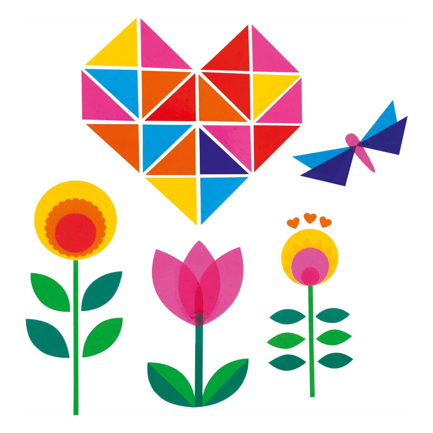 Fensterfolie 35 x 50 cm, transparent, 10 Bogen farbig sortiert Bild 2