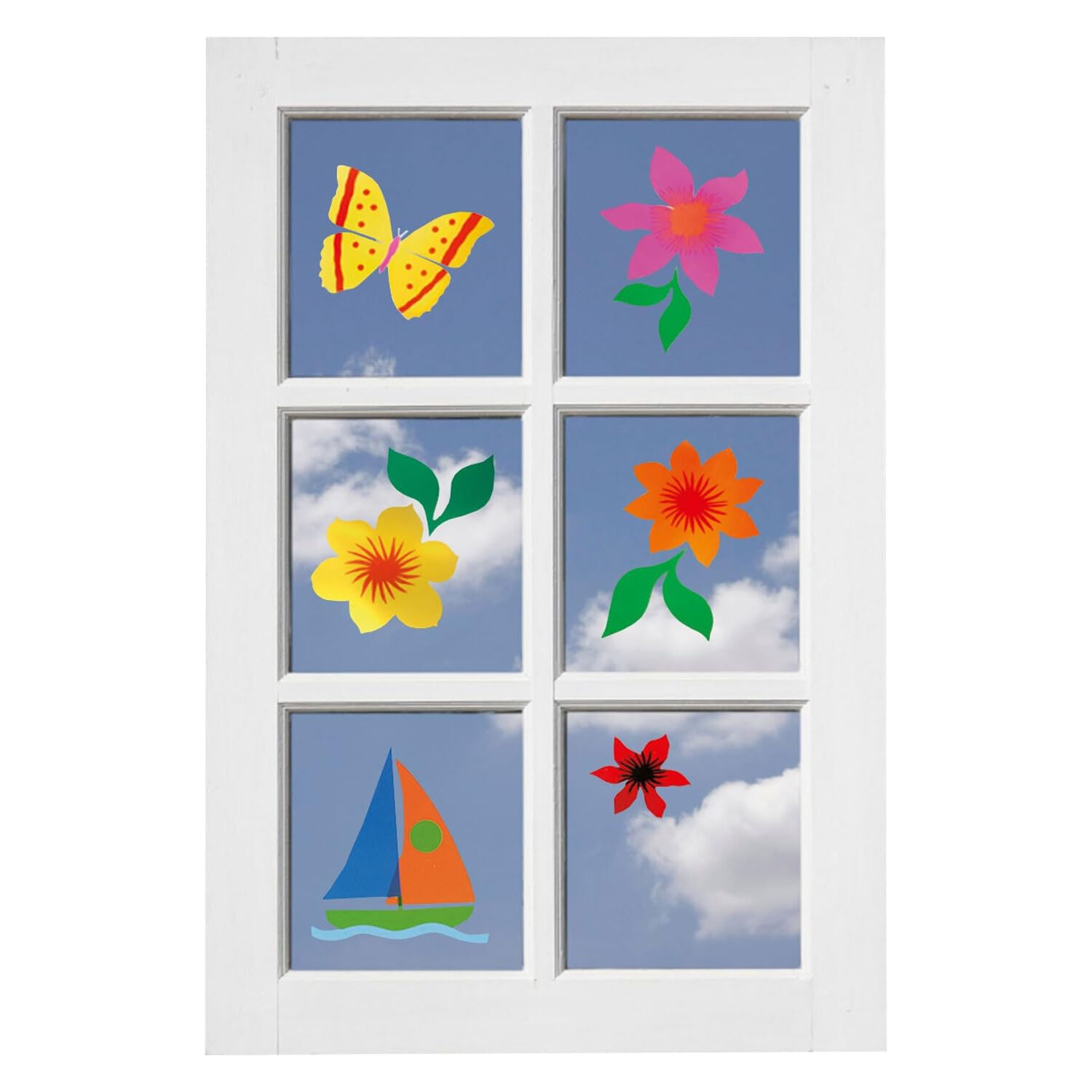 Fensterfolie 35 x 50 cm, transparent, 10 Bogen farbig sortiert Bild 3