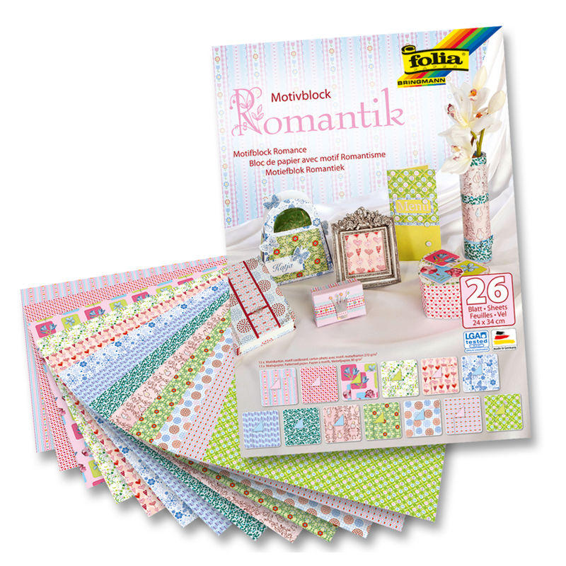 Motivblock Romantik 24x34 cm, 26 Bogen