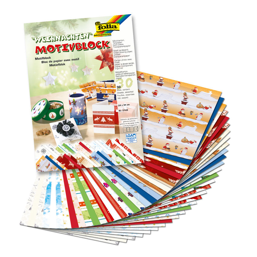 Motivblock Weihnachten II 24x34 cm, 30 Bogen