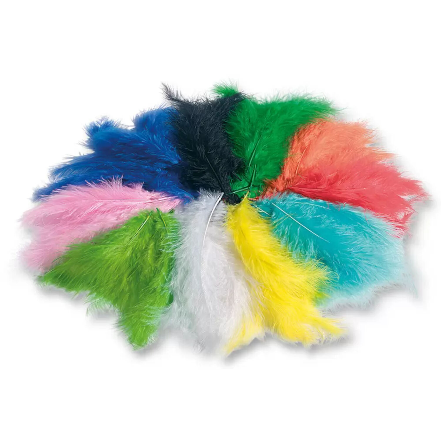 Flauschfedern / Bastelfedern Mischpack, 100g