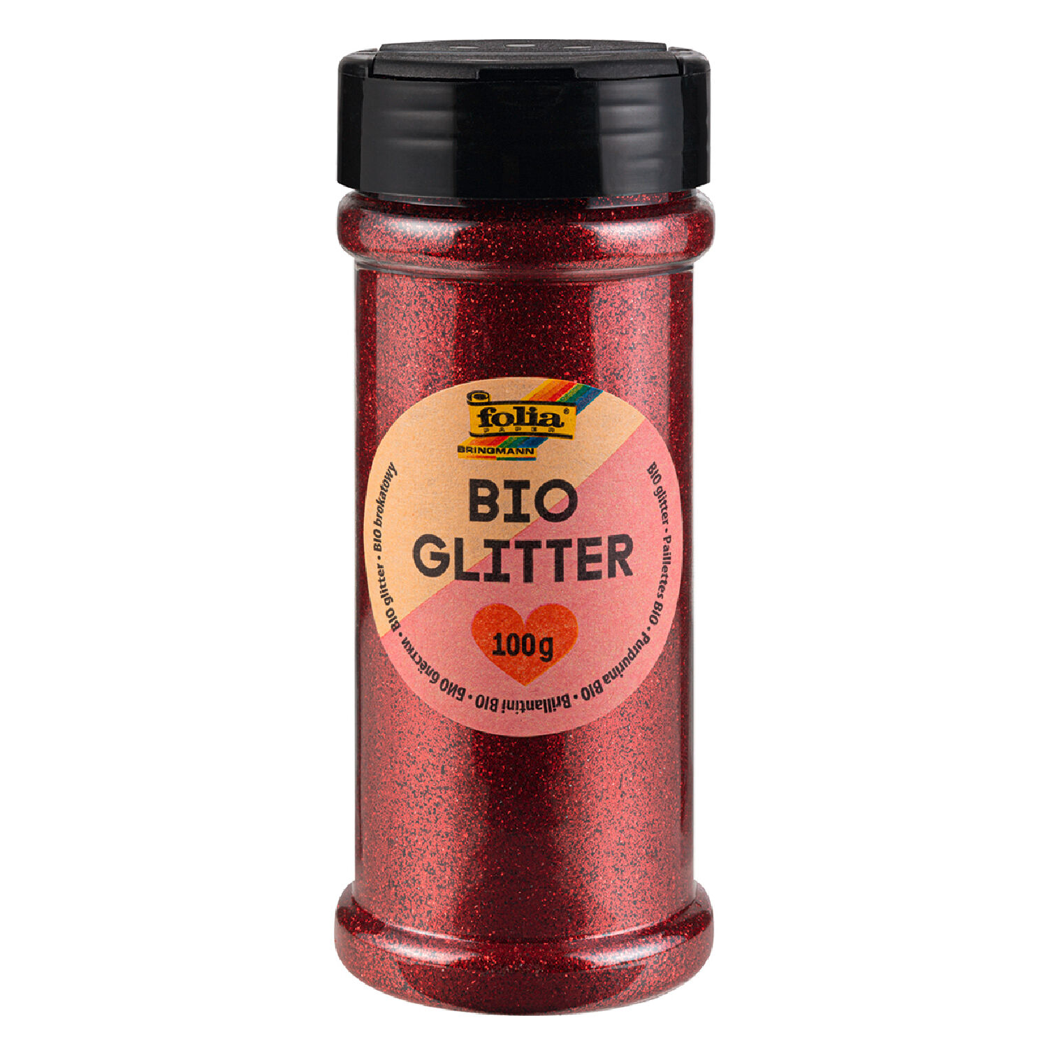 NEU BIO Glitter / Glitzerstreu, 100g, Rot