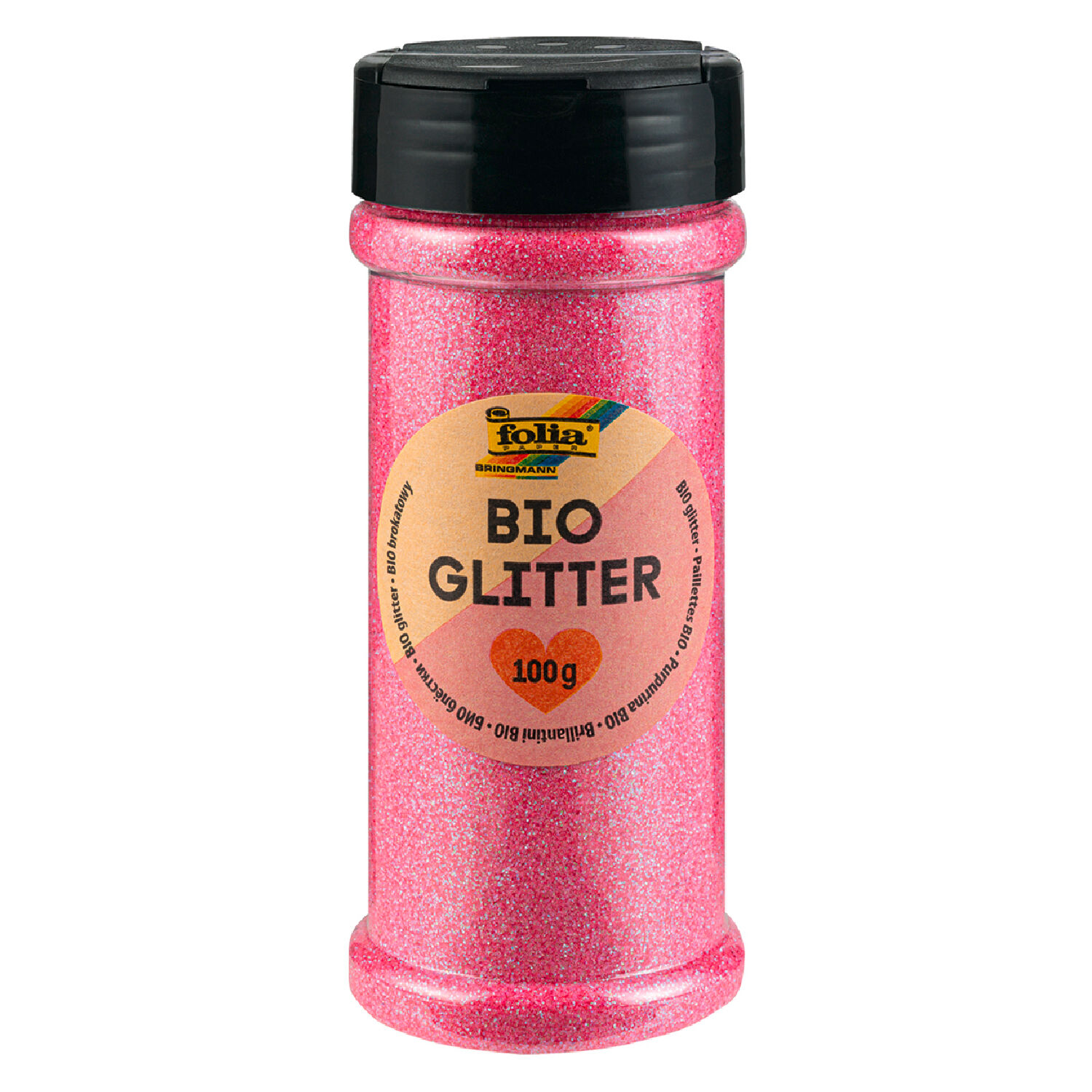 NEU BIO Glitter / Glitzerstreu, 100g, Irisierend Pink
