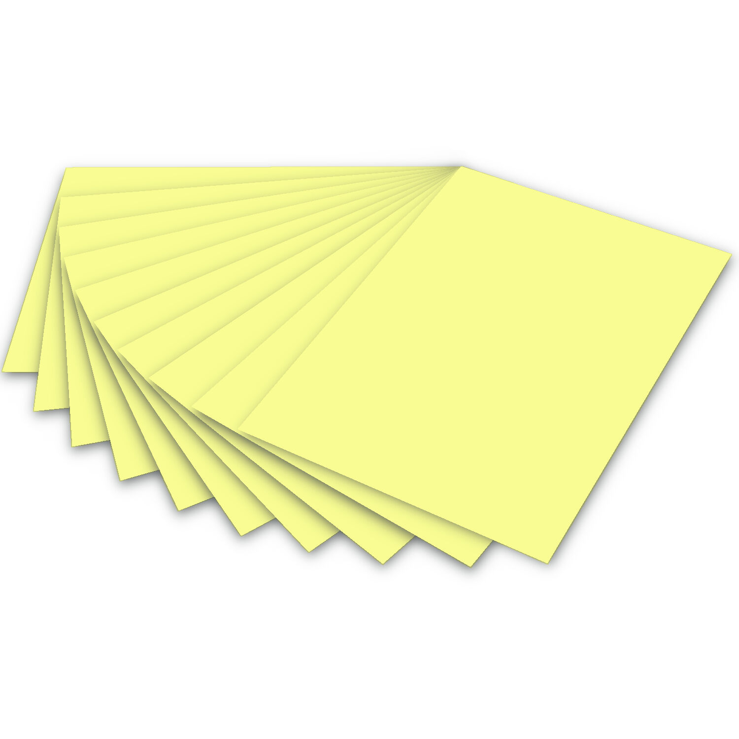 Color-Bastelkarton, 10 Bogen, 220 g/qm, 50x70 cm, Zitronengelb