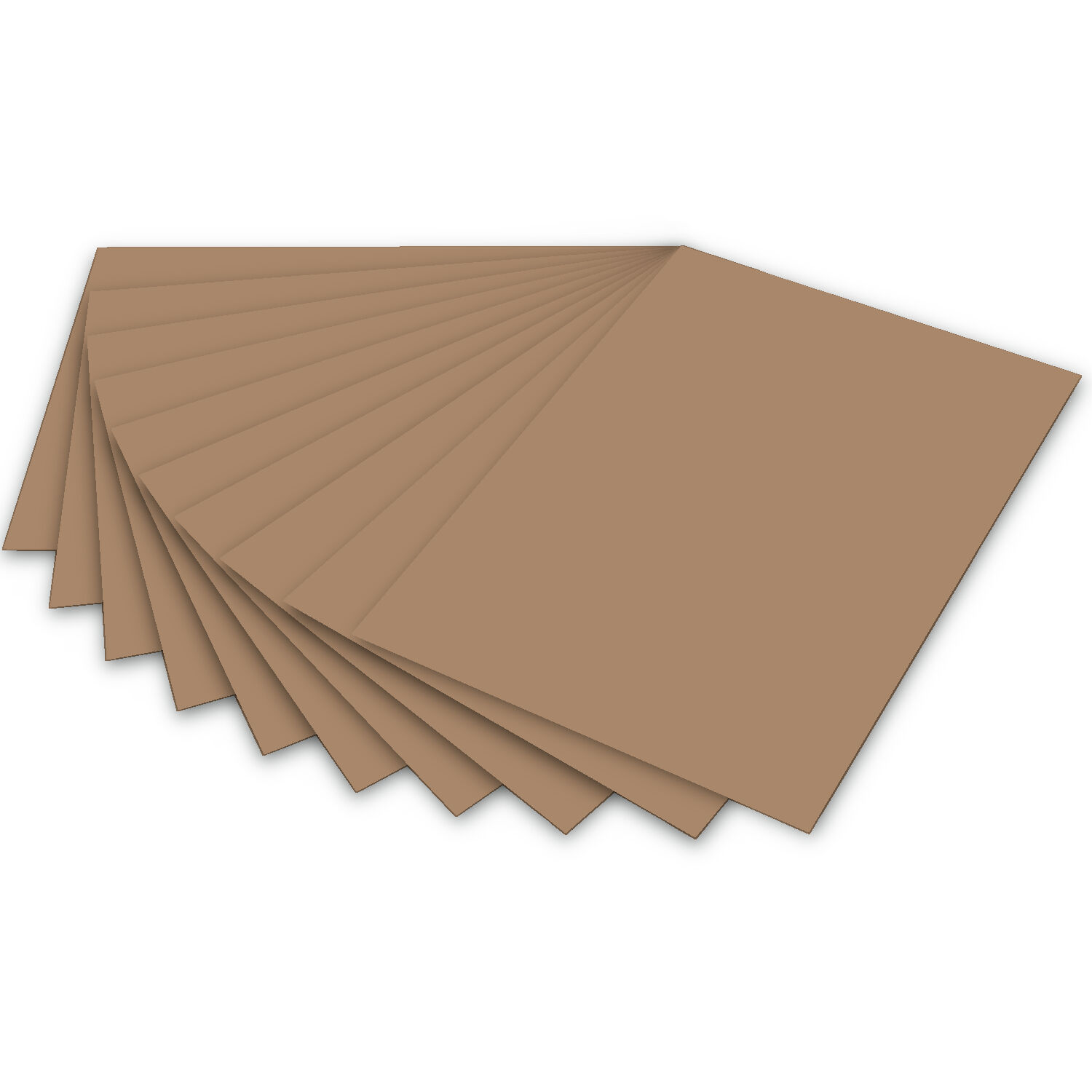 Color-Bastelkarton, 10 Bogen, 220 g/qm, 50x70 cm, Rehbraun