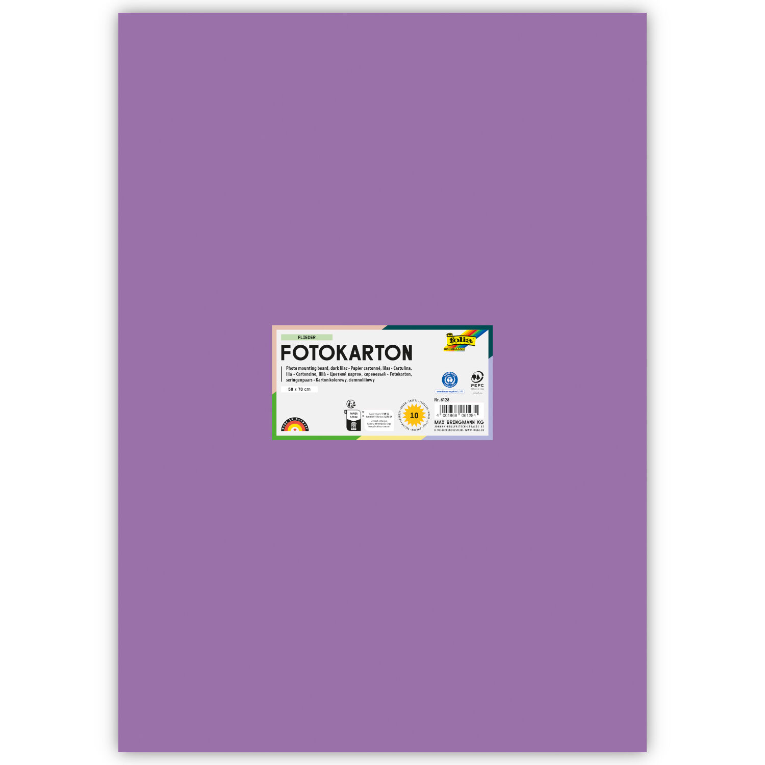 Fotokarton 300g/qm 50x70 cm, Flieder, 1 Bogen