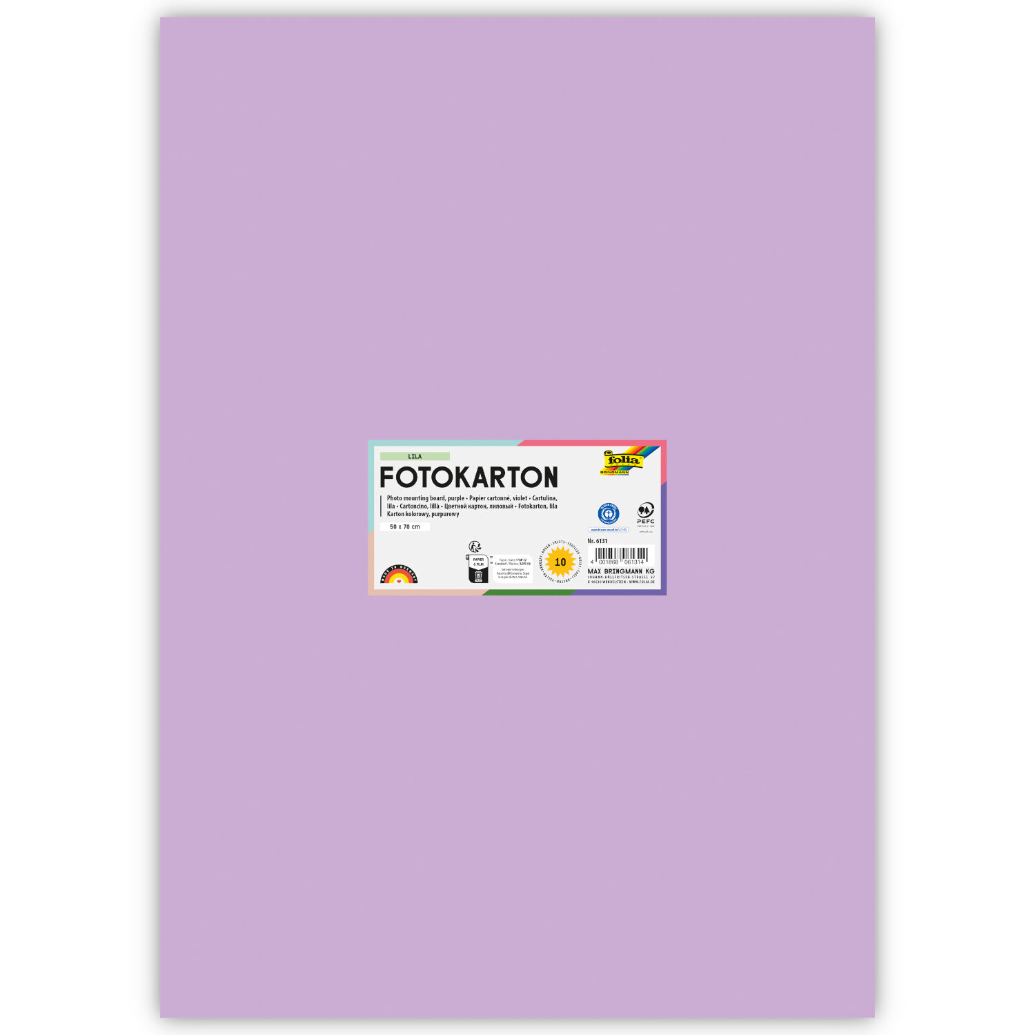 Fotokarton 300g/qm 50x70 cm, Lila, 1 Bogen