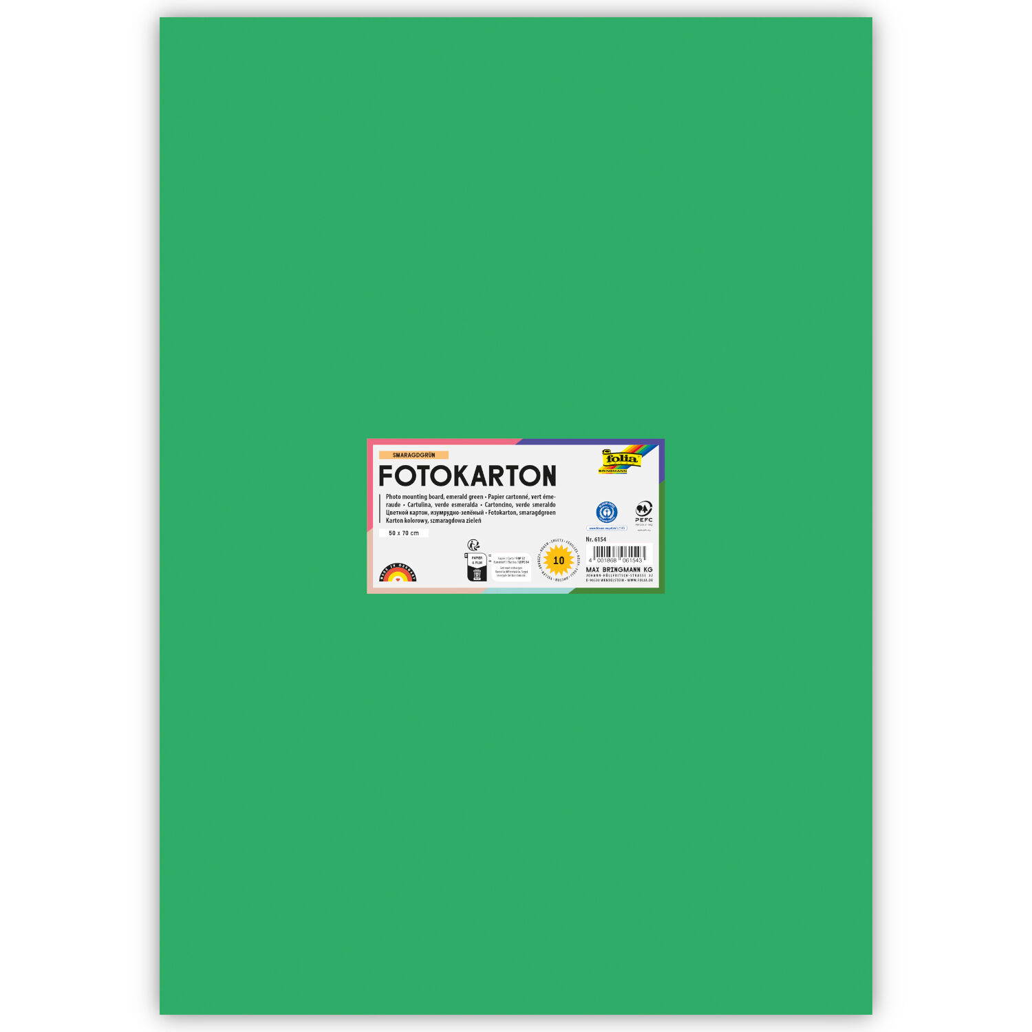 Fotokarton 300g/qm 50x70 cm, Smaragd-Gr�n, 1 Bogen