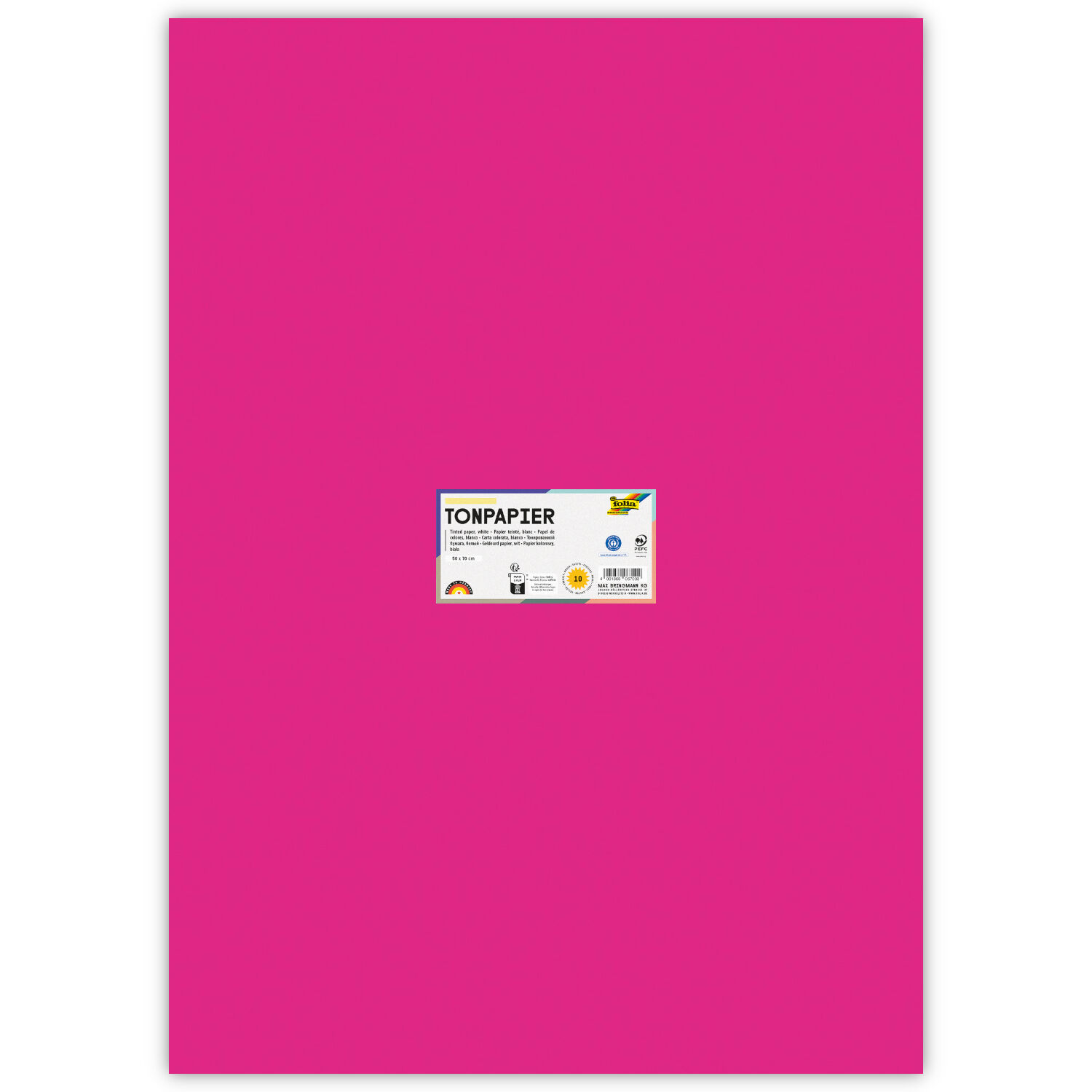Tonpapier, 10 Bogen, 130 g/qm, 50x70 cm, Pink