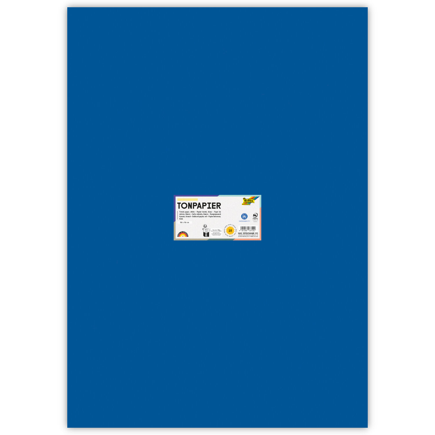 Tonpapier, 10 Bogen, 130 g/qm, 50x70 cm, K�nigsblau