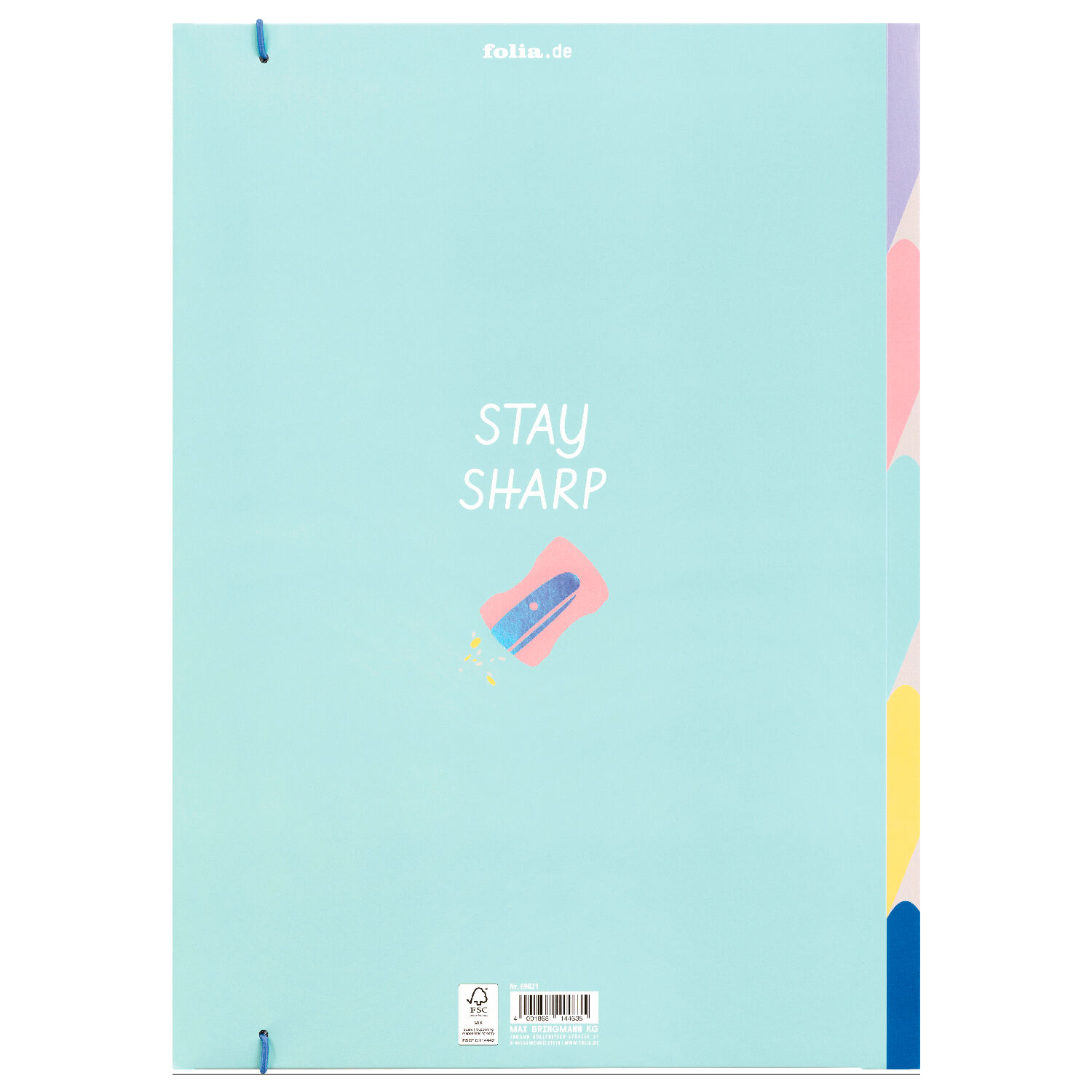 Sammelmappe mit Gummiband, A3, Hotfoil, Buntstifte Bild 2