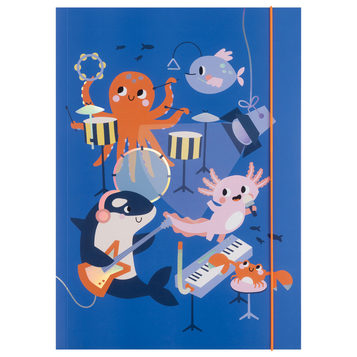 Sammelmappe mit Gummiband, DIN A3, 1 Mappe, Hotfoil, Sea you / Unterwasser-Band