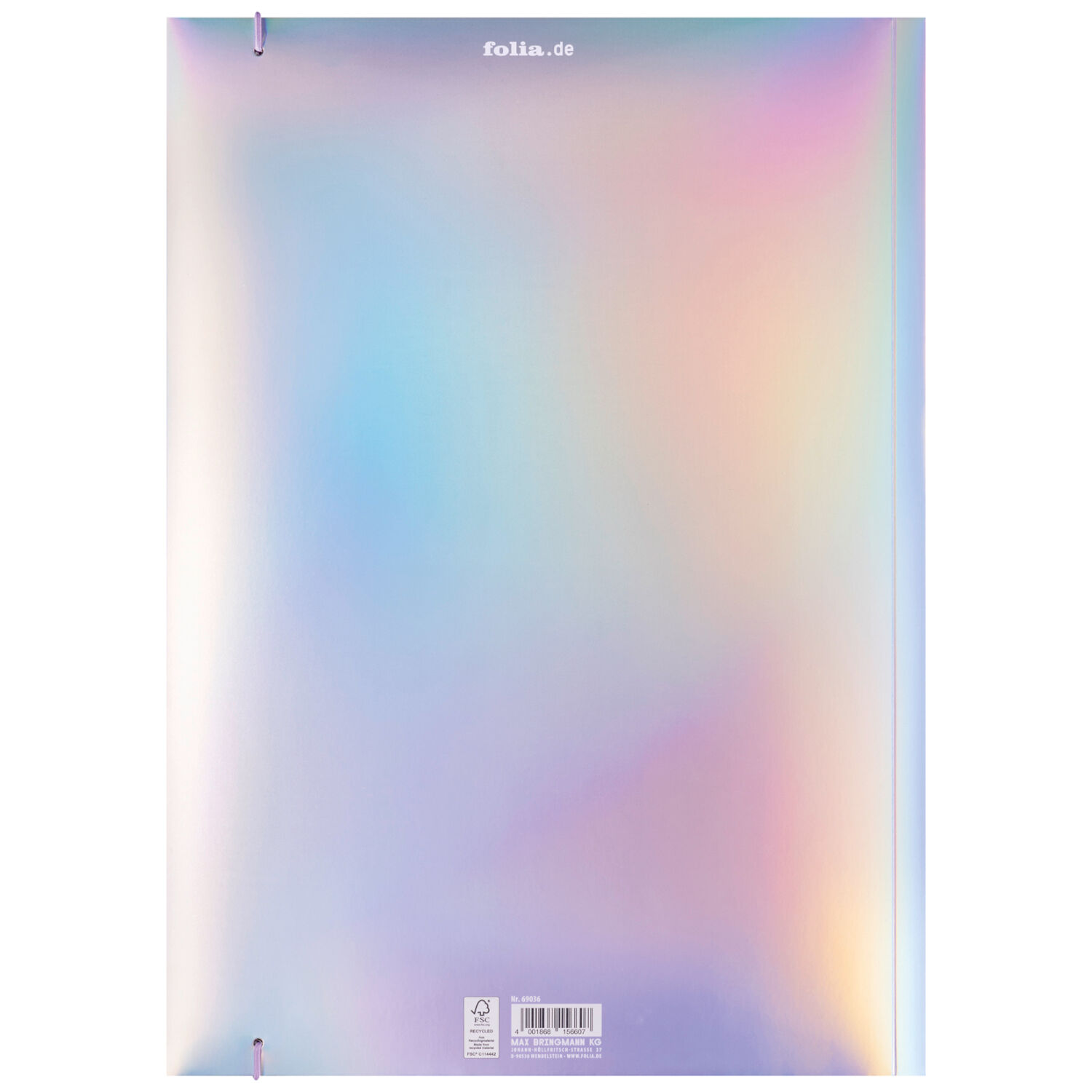 Sammelmappe mit Gummiband, DIN A3, 1 Mappe, Irisierend Silber Bild 2