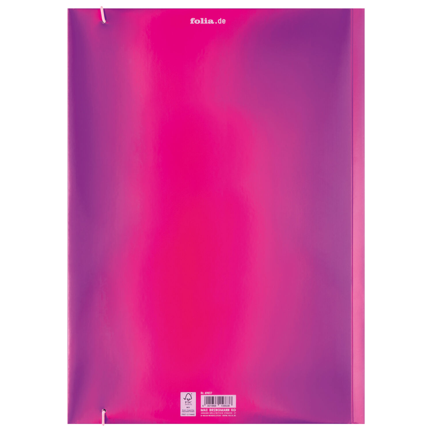 Sammelmappe mit Gummiband, DIN A3, 1 Mappe, Irisierend Pink Bild 2