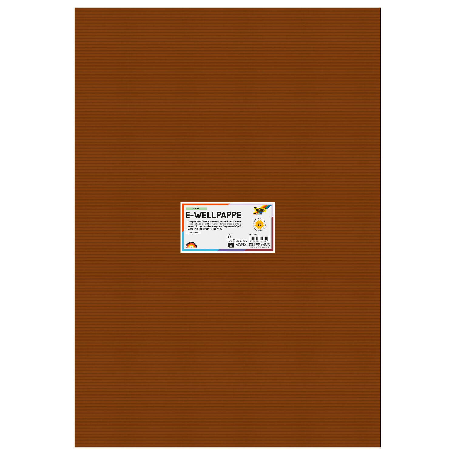 Wellpappe, 10 Bogen, 50x70 cm, Braun, PREISHIT