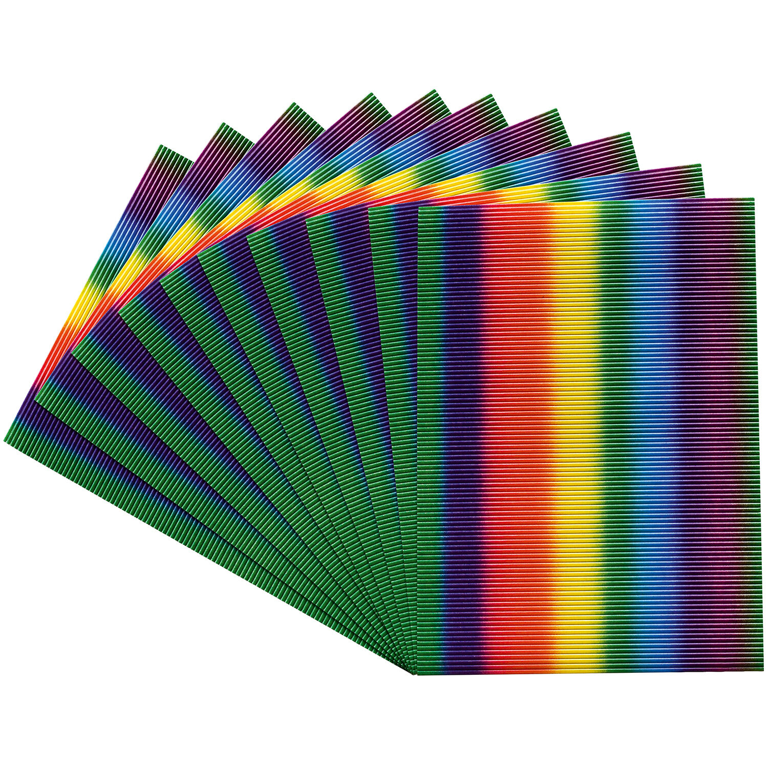 NEU Wellpappe Sortiment Regenbogenfarben, 10 Bogen, 25 x 35 cm Bild 2