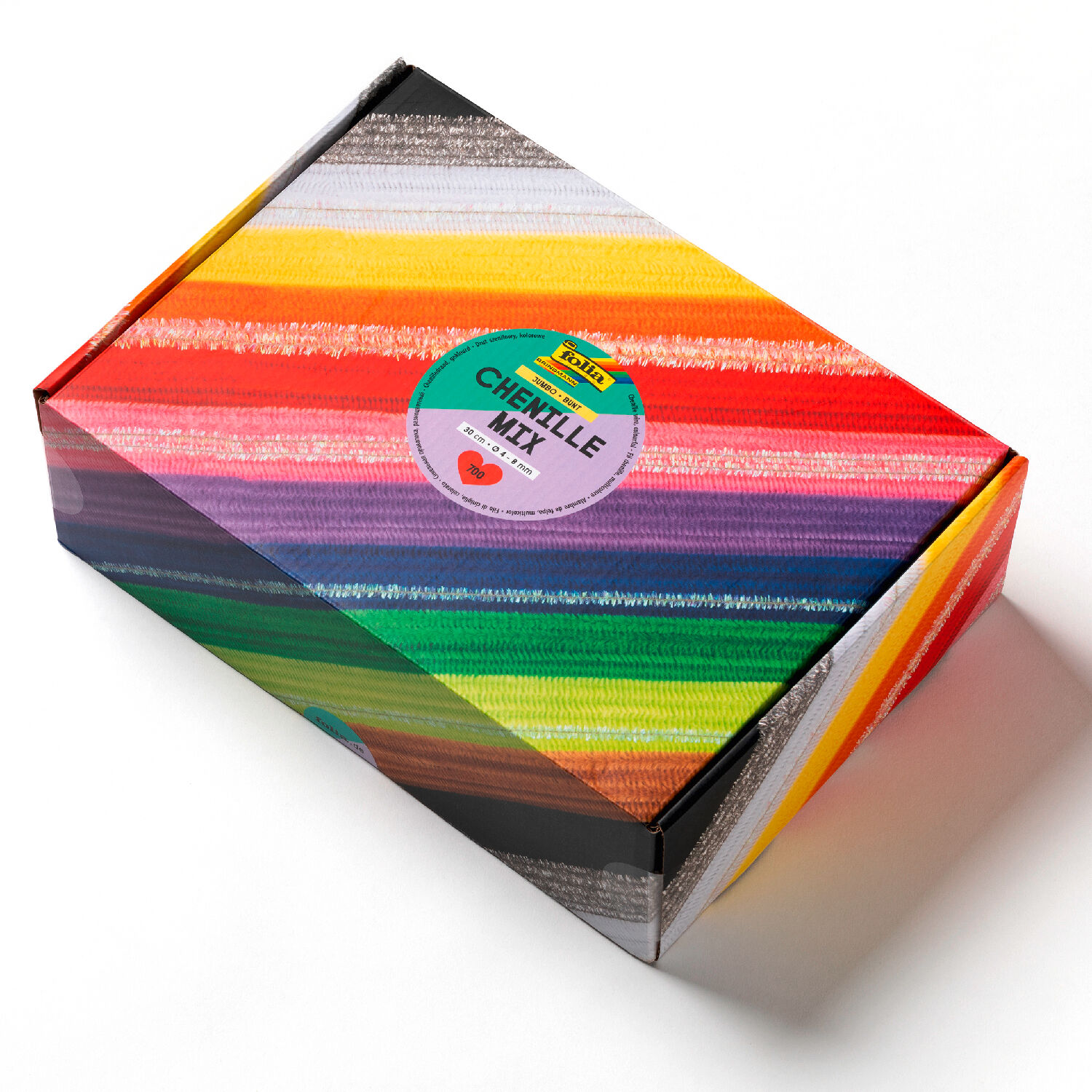Chenilledraht Mix Box Jumbo Bunt, ca. 700 Stck, 30cm lang,  4/6/8mm, in 13 sortierten Farben Bild 3