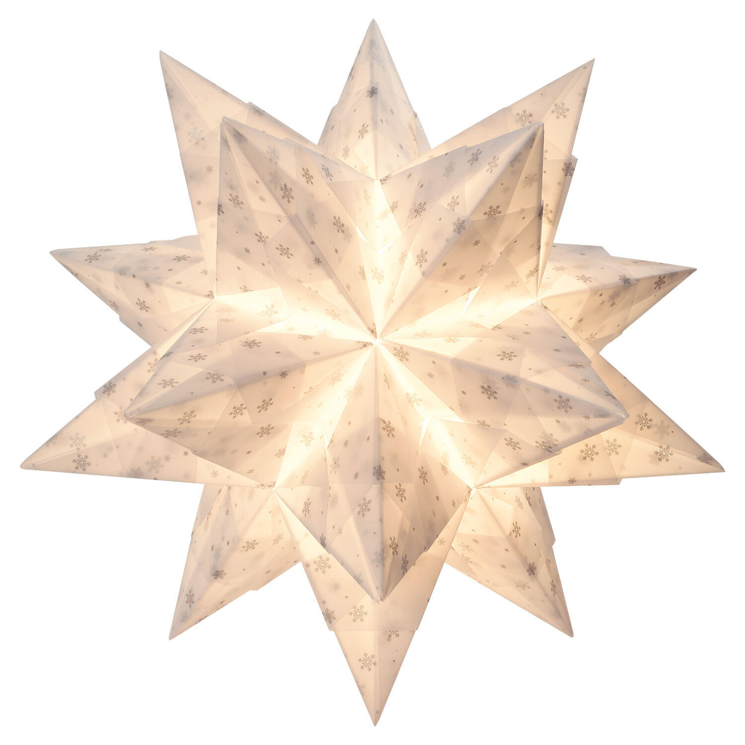 Faltbl�tter Bascetta Stern, silber-wei�, 15x15 cm Bild 2