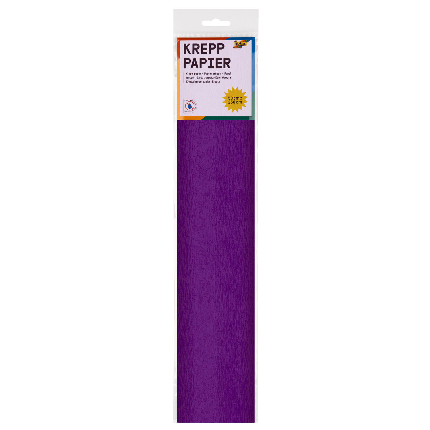 Krepp-Papier, 1 Rolle, 50x250 cm, Dunkelviolett
