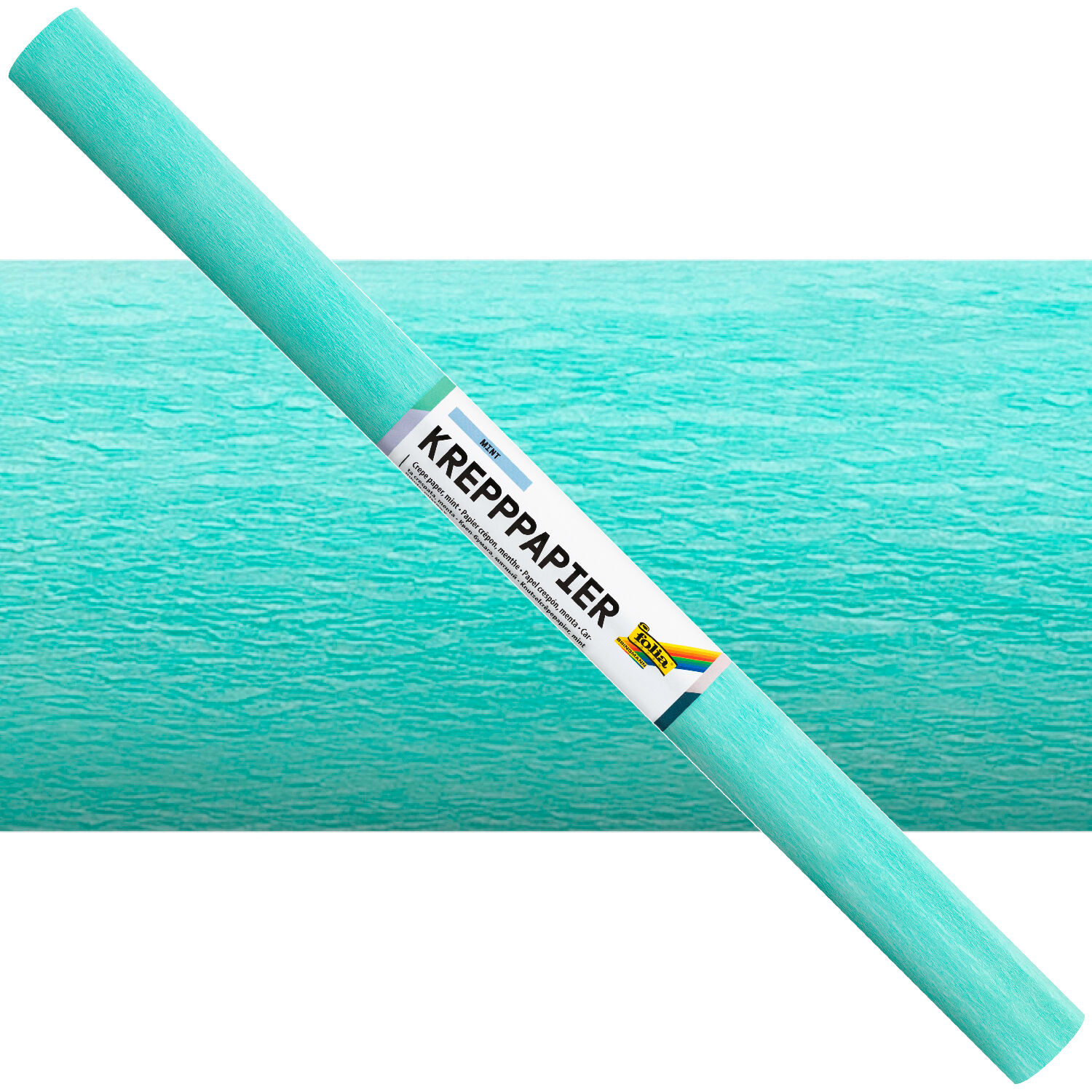 Krepppapier-Rollen, nassfest, 50 cm x 2,5 m, 1 Rolle, mint