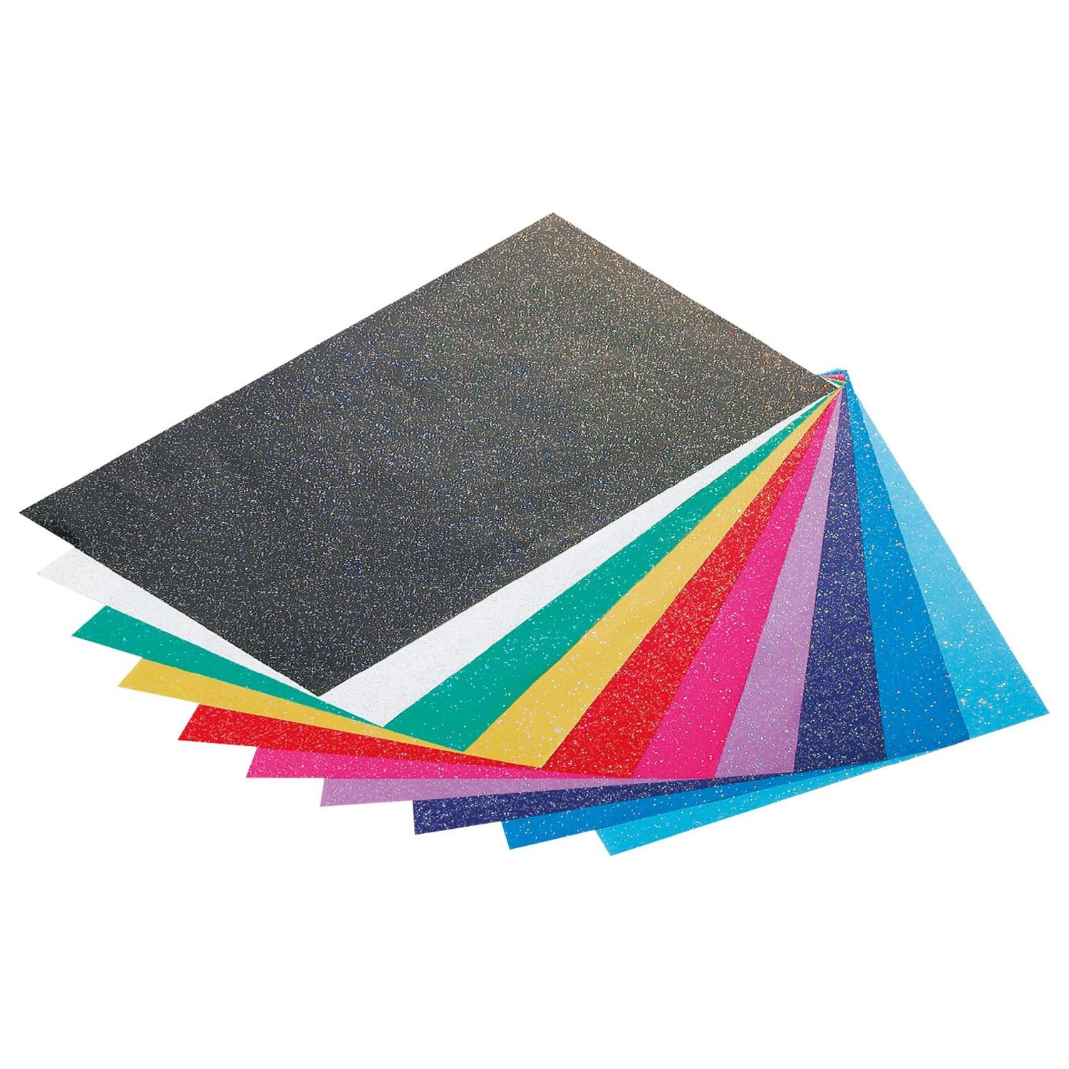 Bastelpackung Glitterpapier 10 Bg., 23x33cm 70g/m Bild 2