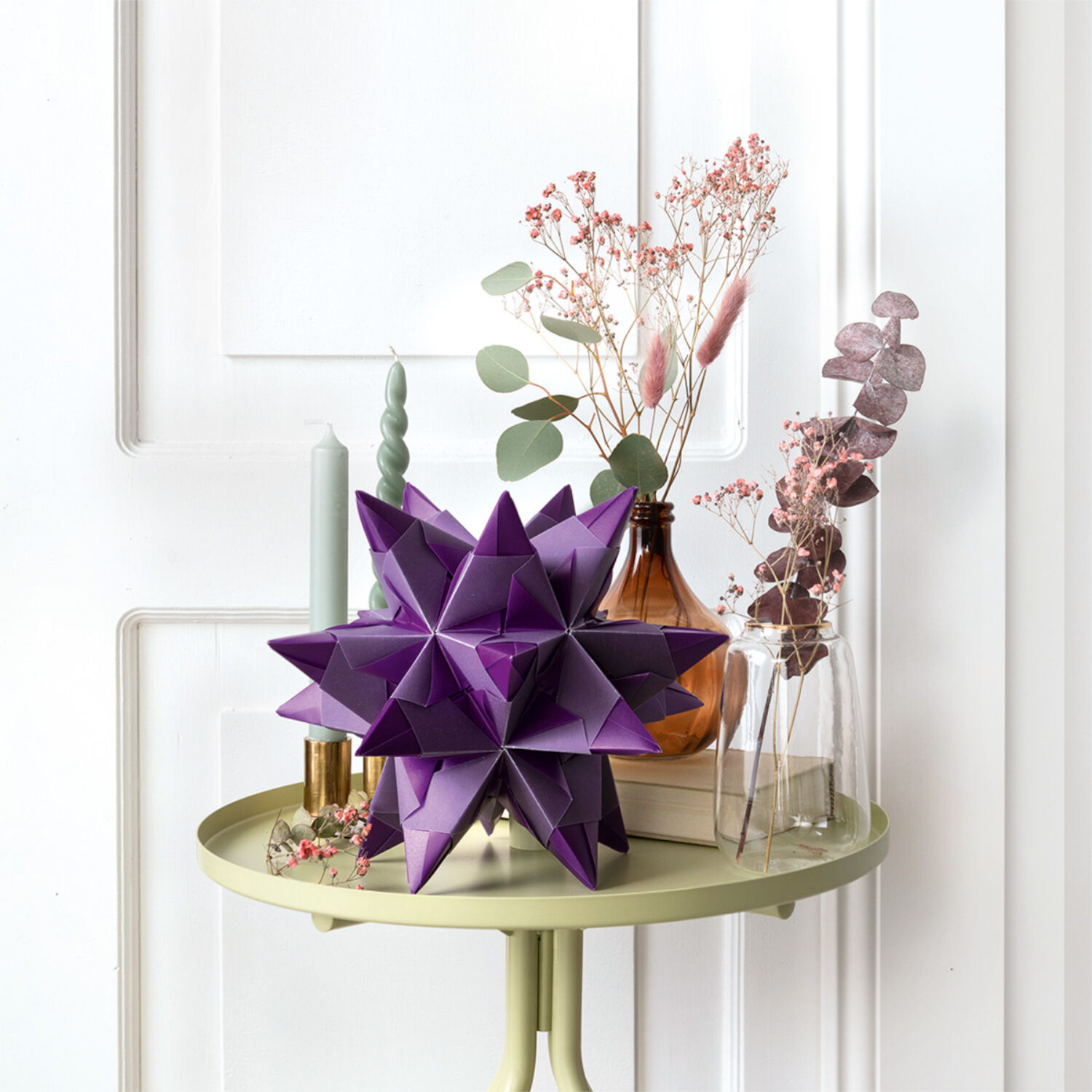 Faltbl�tter Bascetta Stern violett 15x15cm Bild 3