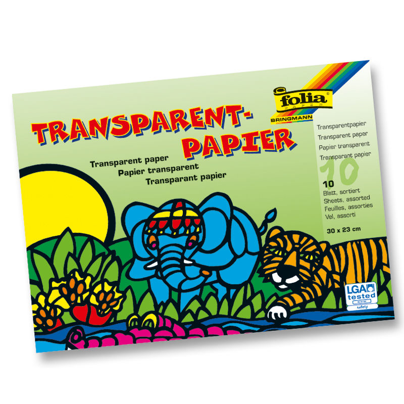 Transparentpapier-Heft, sortiert, 10 Bogen