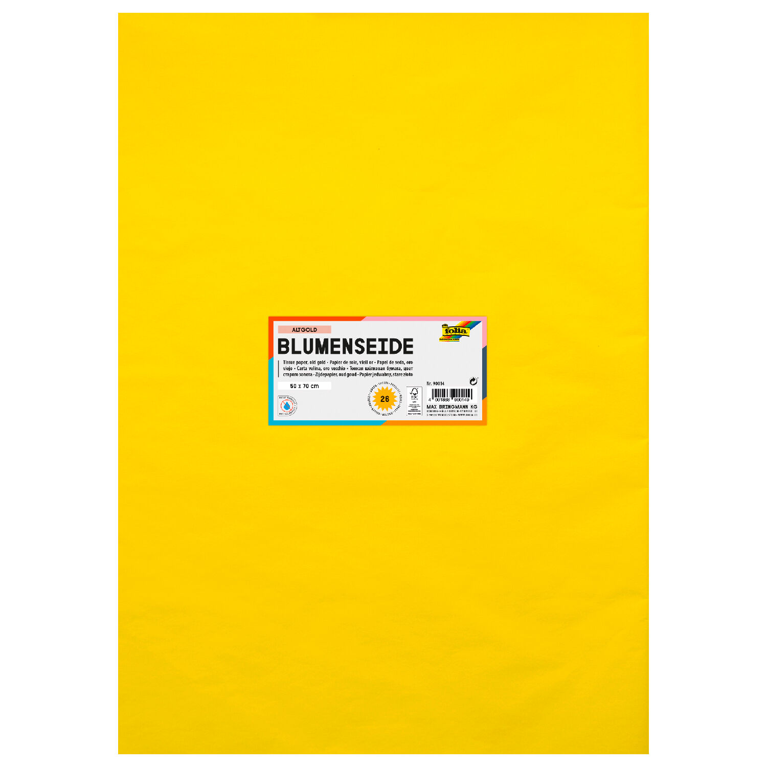 Seidenpapier, 26 Bogen, 50x70 cm, Altgold