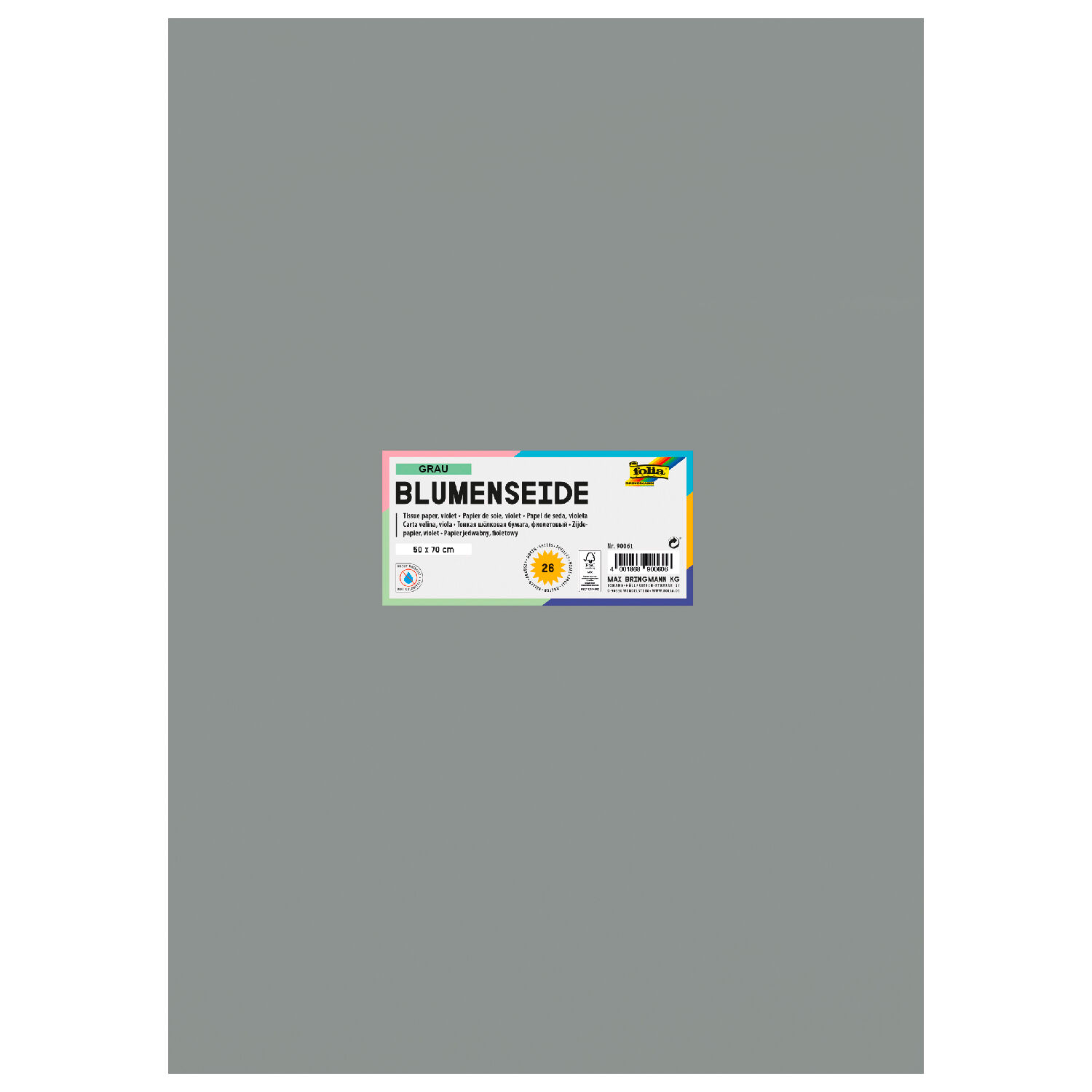 Seidenpapier, 26 Bogen, 50x70 cm, Grau