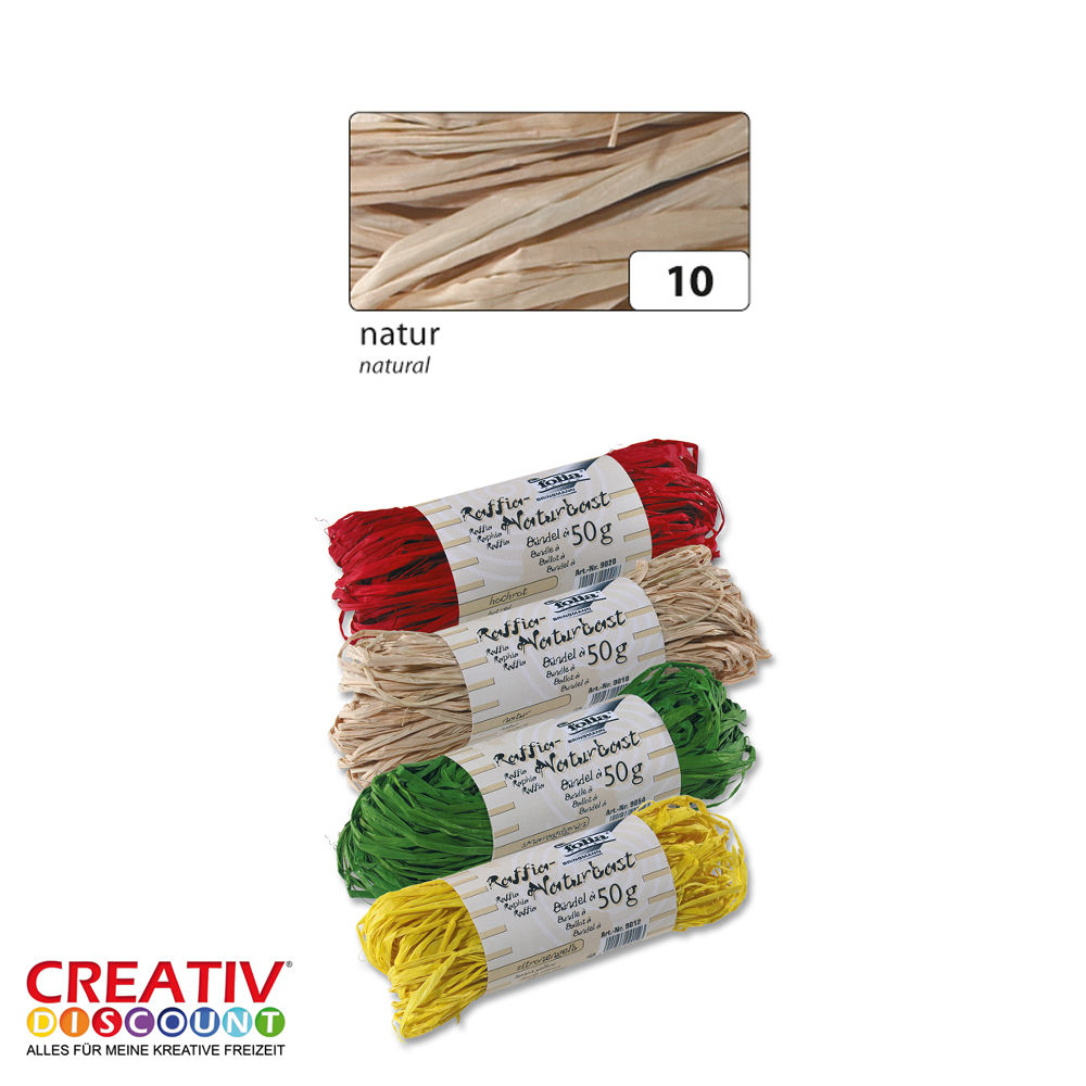 Raffia Naturbast Bündel 50 g natur # 9010