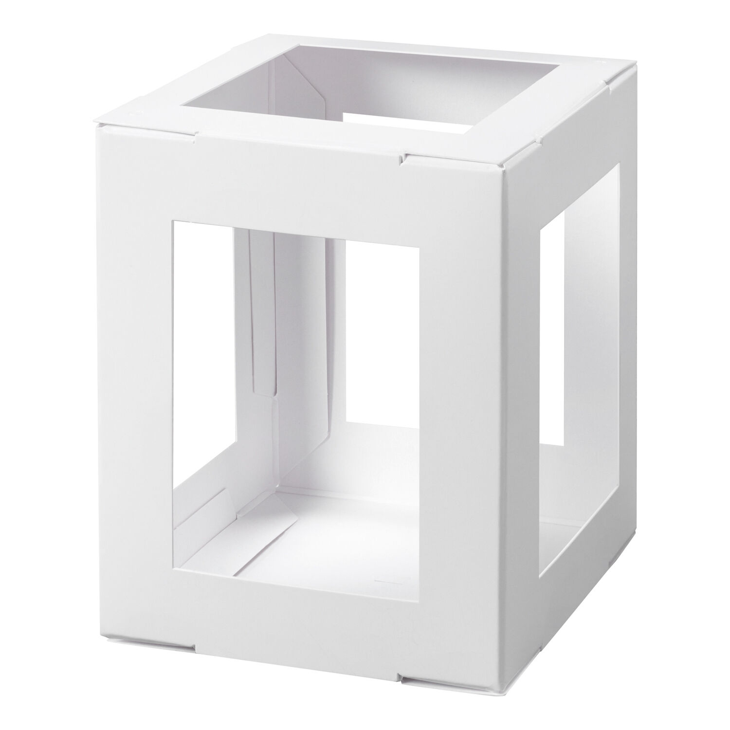 NEU Minilaternen Rohlinge zum Stecken, 400g/m², 10x10x12cm, 5 Stück, Weiß Bild 2