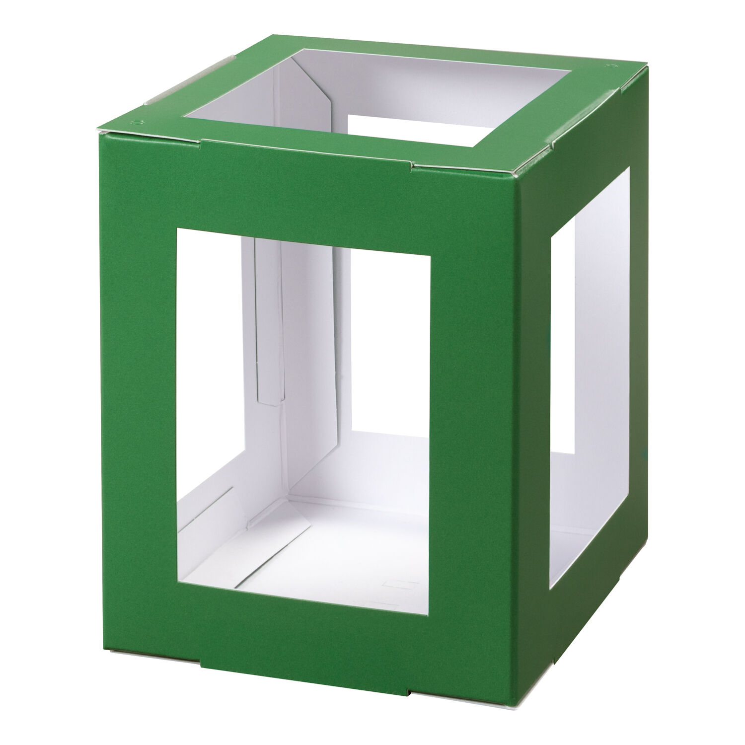NEU Minilaternen Rohlinge zum Stecken, 400g/m�, 10x10x12cm, 5 St�ck, Gr�n Bild 2