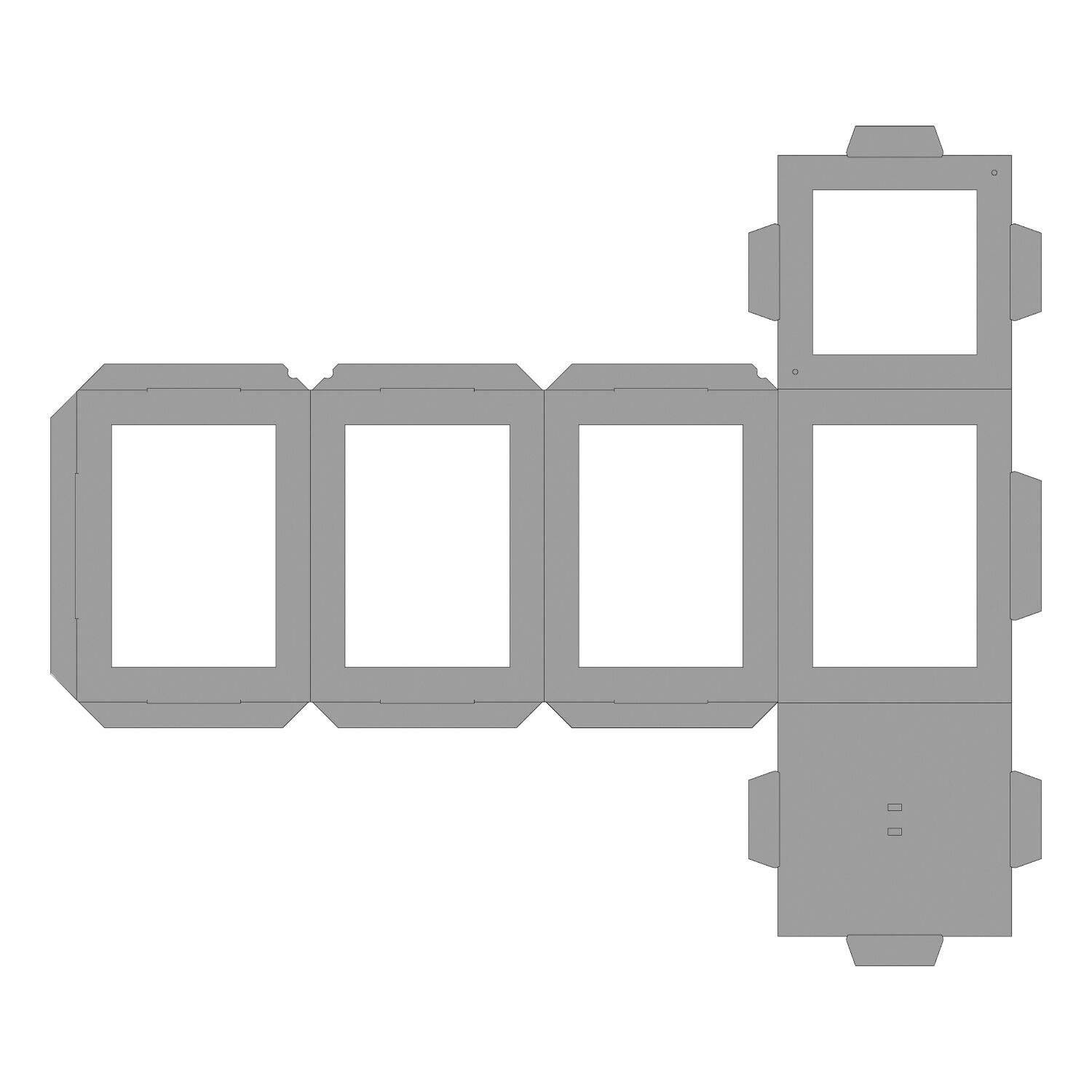 NEU Laternen Rohling zum Stecken, 400g/m², Eckig: 13,5x13,5x18cm, 1 Stück, Weiß Bild 3