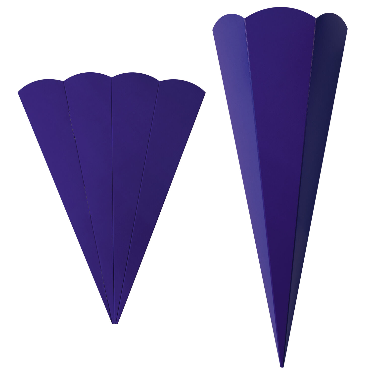 NEU Schulttenrohling mit Steckverschluss, stabiler Karton 400g/qm, 6-eckig, 68 cm, 1 Stck, Dunkelblau