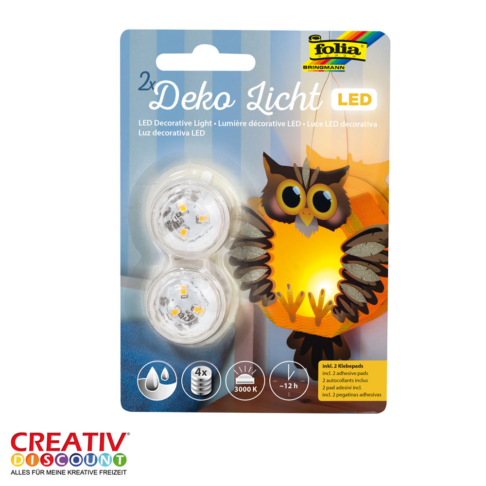 LED Deko-Licht, 2 Stück inkl. 4 Batterien