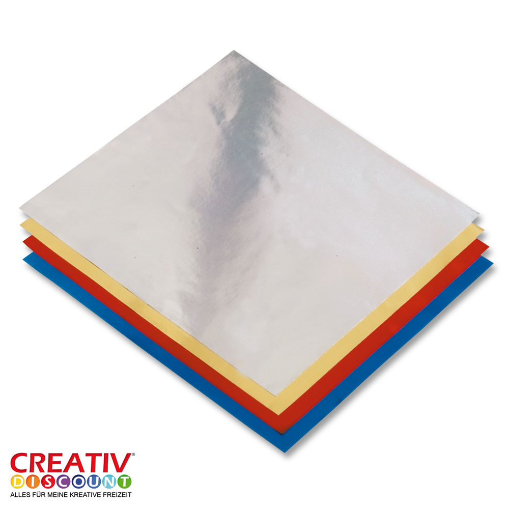 Faltbltter, aus Alufolie, 10x10 cm, 50 Stck