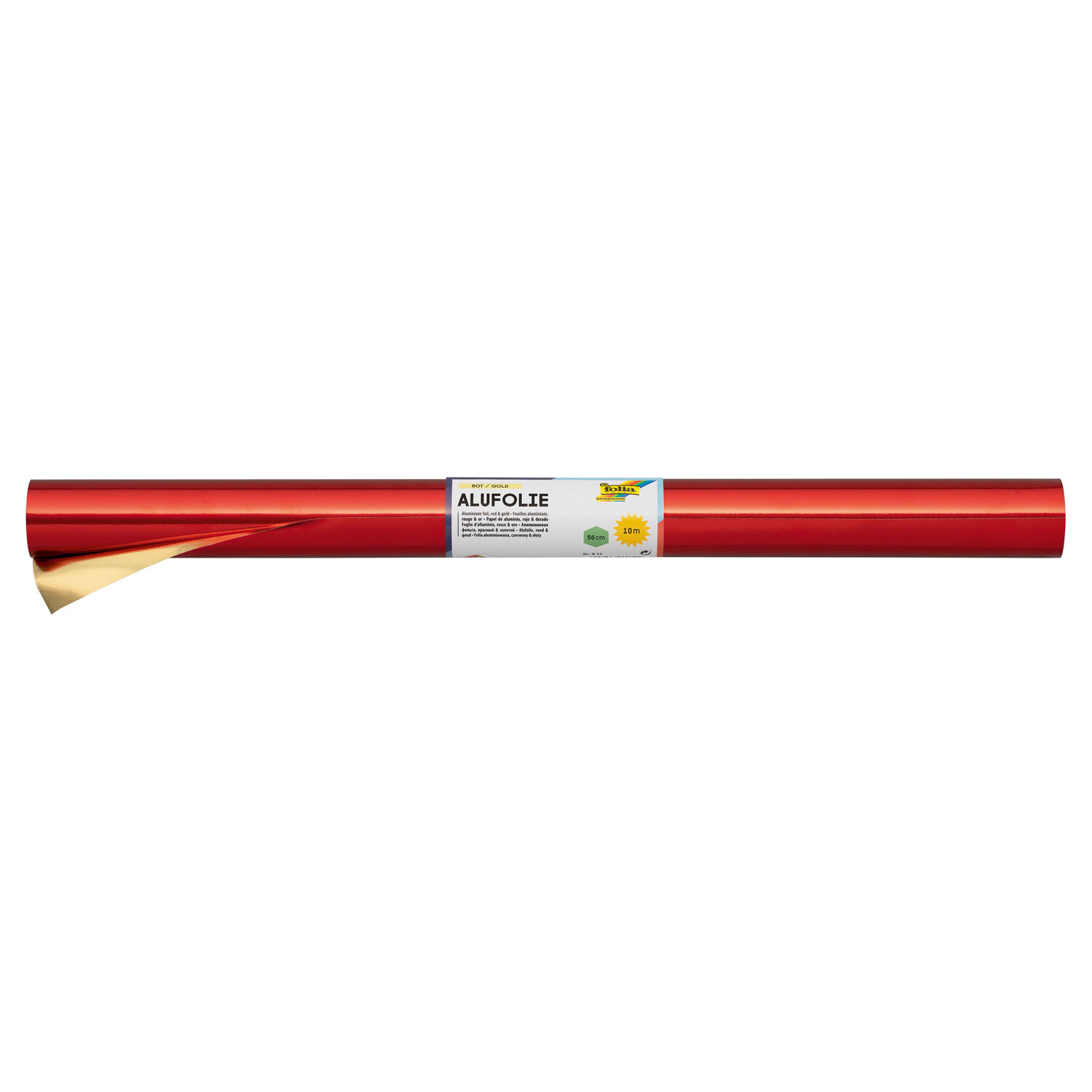 Grorolle Alufolie, 50cmx10m, rot/gold