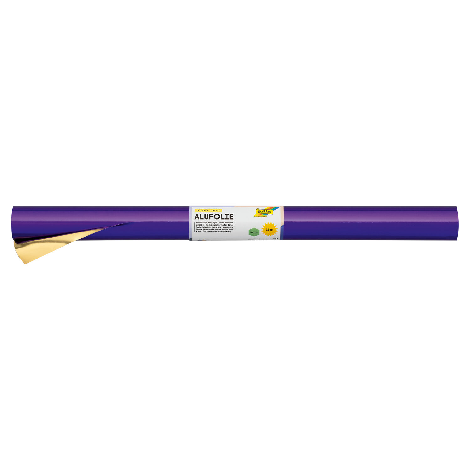 NEU Grorolle Alufolie, 50cmx10m, Violett / Gold