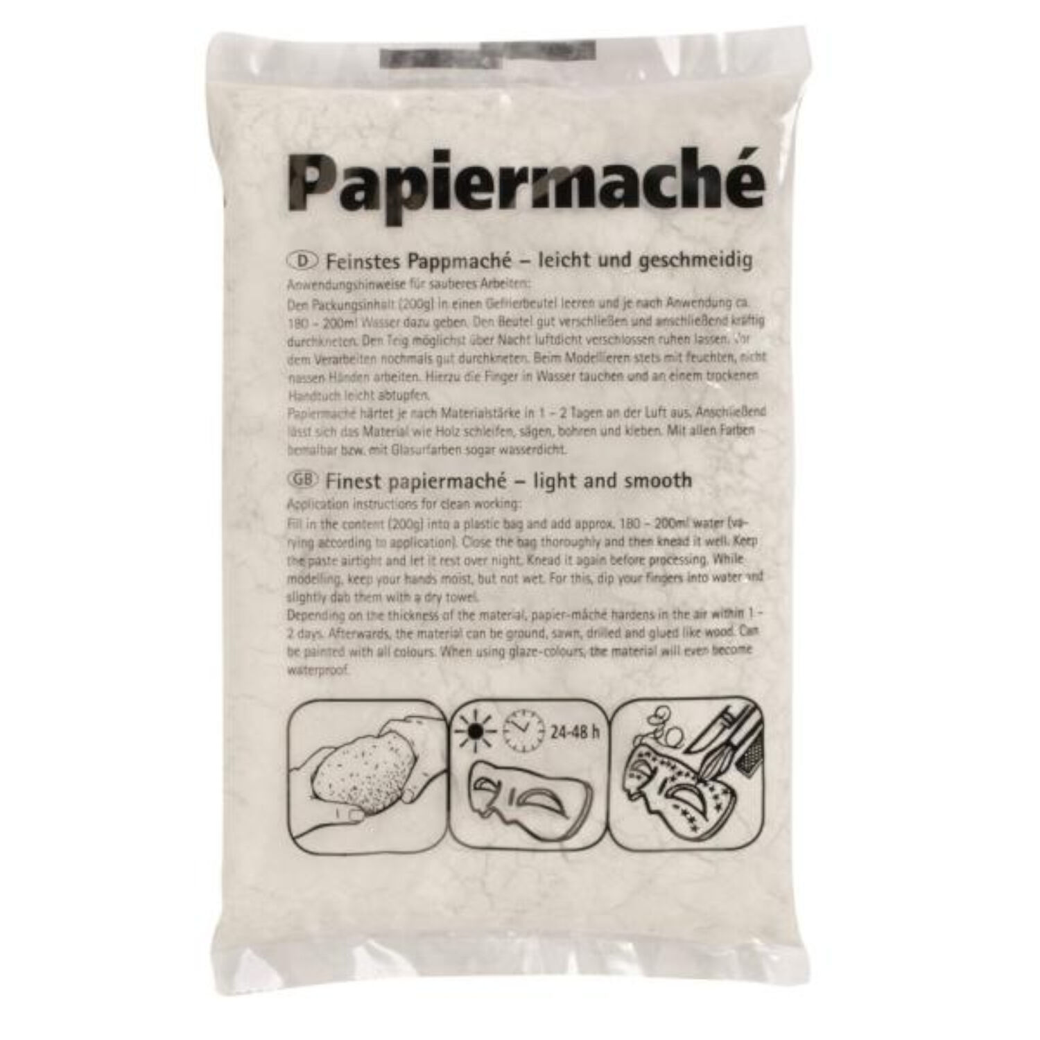 Papiermach�/ Pappmach� pulverf�rmig, 500 g Beutel