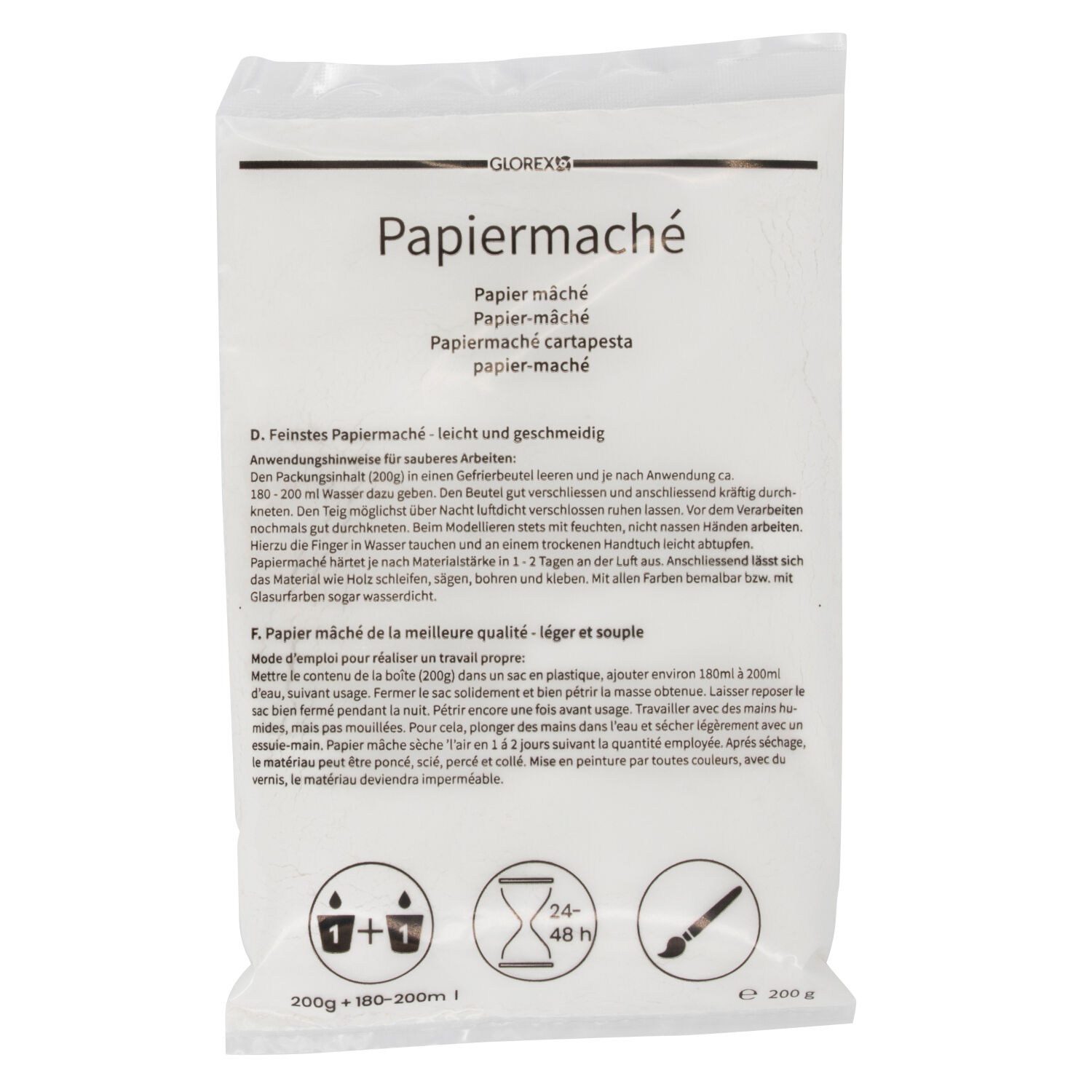 Papiermach�/ Pappmach� pulverf�rmig, 200 g Beutel