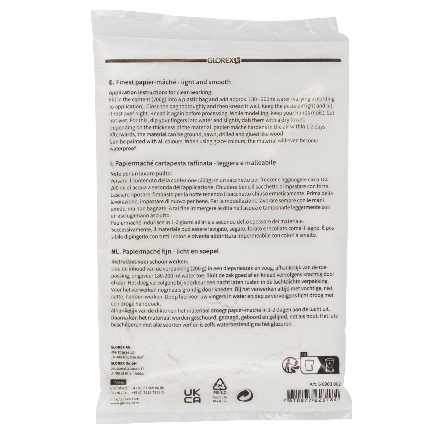 Papiermach�/ Pappmach� pulverf�rmig, 200 g Beutel Bild 2